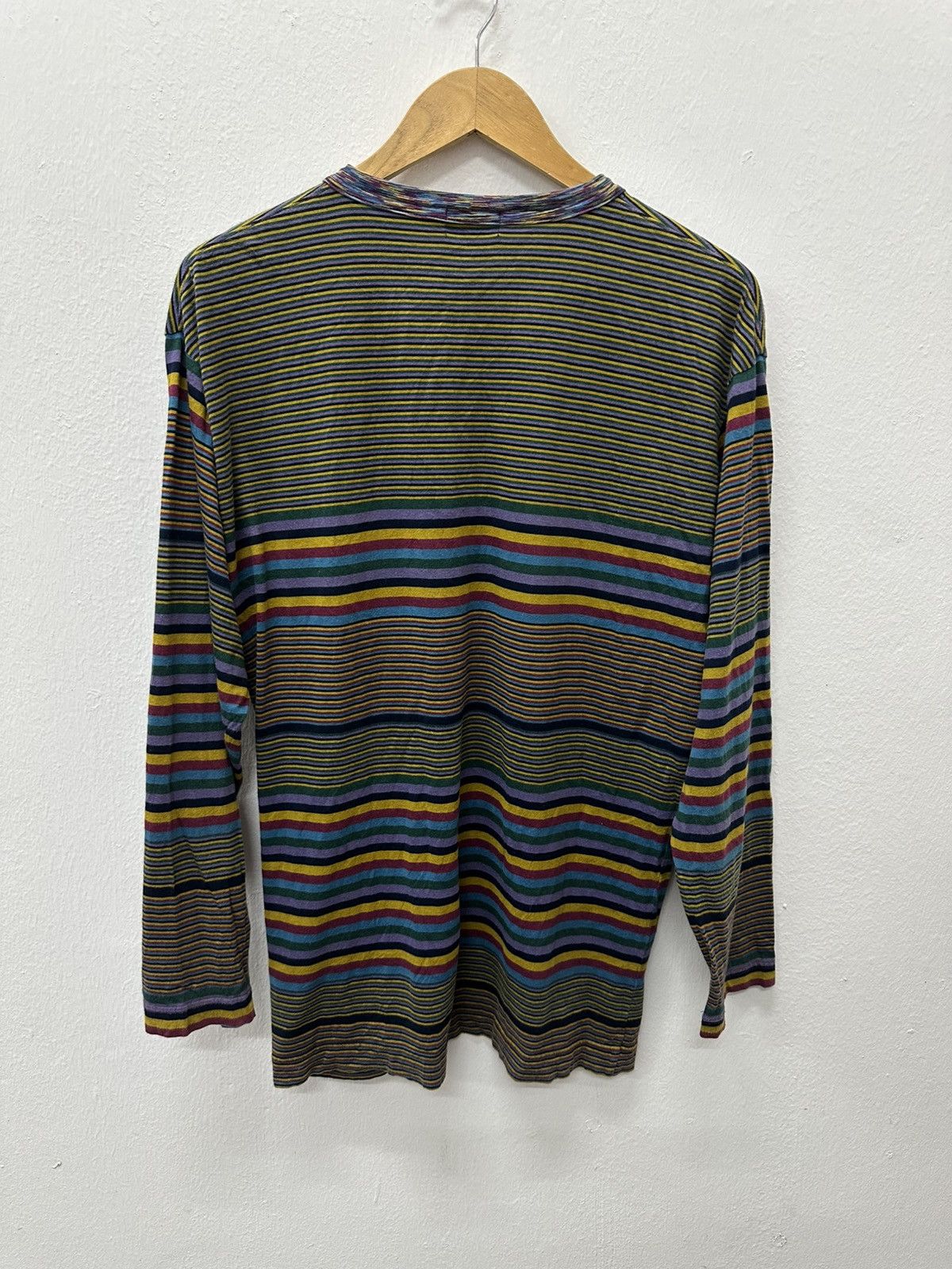 Missoni Vintage Missoni Multicolour Half Button L/S Shirt Size US M / EU 48-50 / 2 - 2 Thumbnail