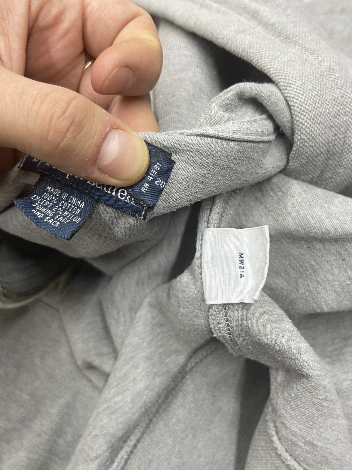 Polo Ralph Lauren Vintage Polo Ralph Lauren Zip Hoodie Grey Y2K Rugby Size L Size US L / EU 52-54 / 3 - 9 Thumbnail