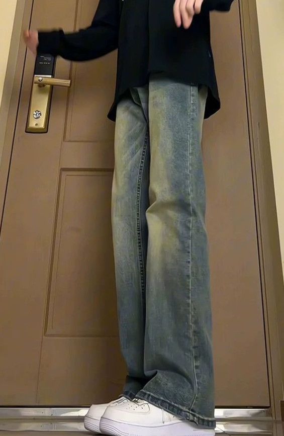 Japanese Brand Men's vintage washed flared blue jeans Size US 32 / EU 48 - 3 Thumbnail
