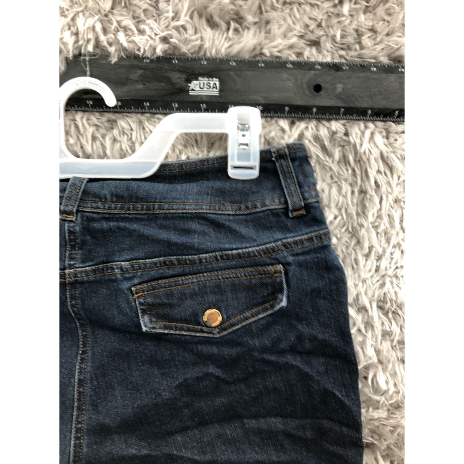 Jones New York Jones New York Shorts Bermuda Womens Size 12 Mid Rise Dark Wash Blue Denim Stretch Jeans Casual Women Size 34" / US 12 / IT 48 - 5 Thumbnail