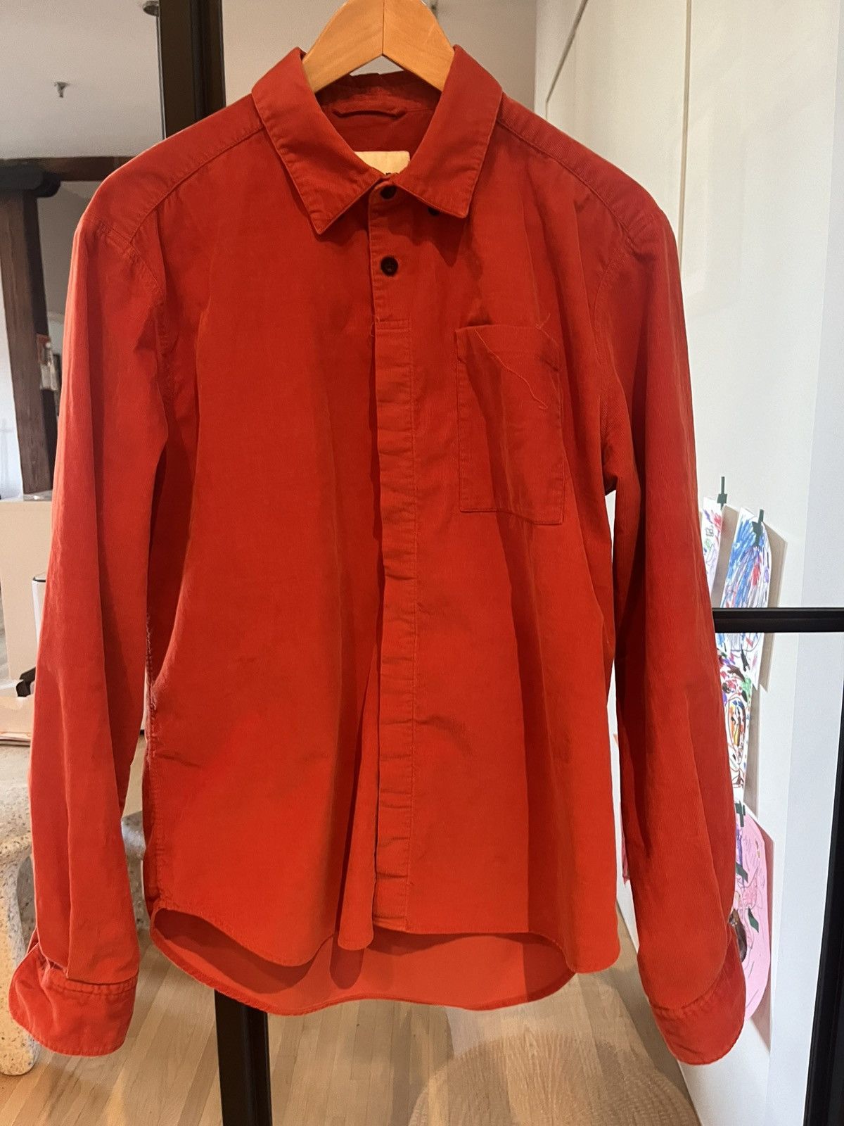 Albam Albam Red Corduroy Button Down Medium Size US M / EU 48-50 / 2 - 1 Thumbnail