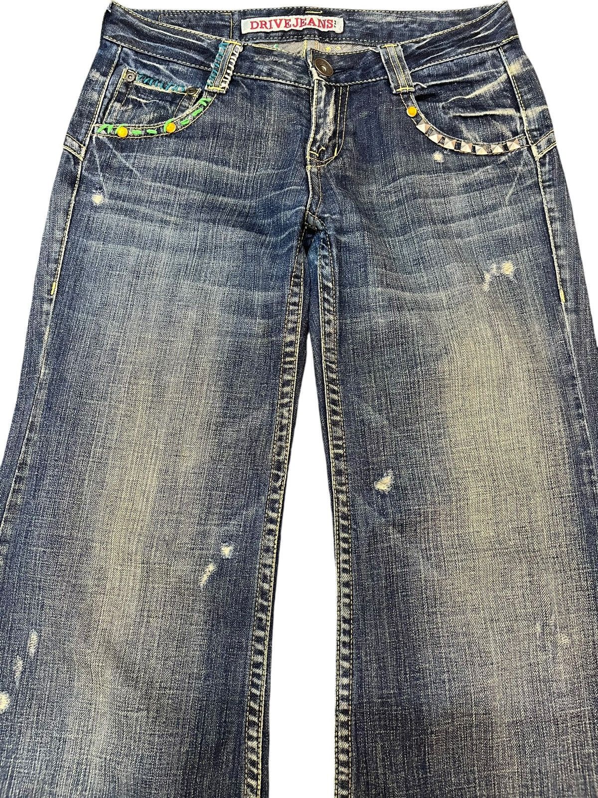 If Six Was Nine × Seditionaries Vintage Drive Jeans Flare Bootcut Embroidery Denim Size US 30 / EU 46 - 4 Thumbnail