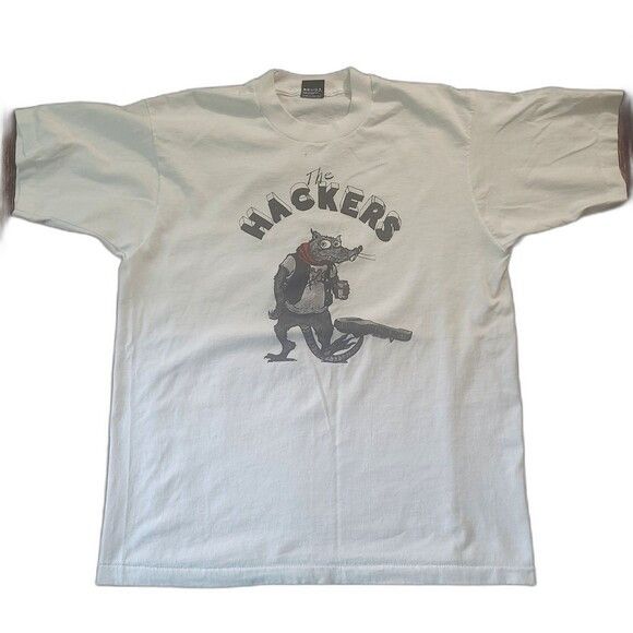 Band Tees × Vintage Vtg The Hackers Single Stitch band tee shirt Screen Stars Size US XL / EU 56 / 4 - 3 Thumbnail