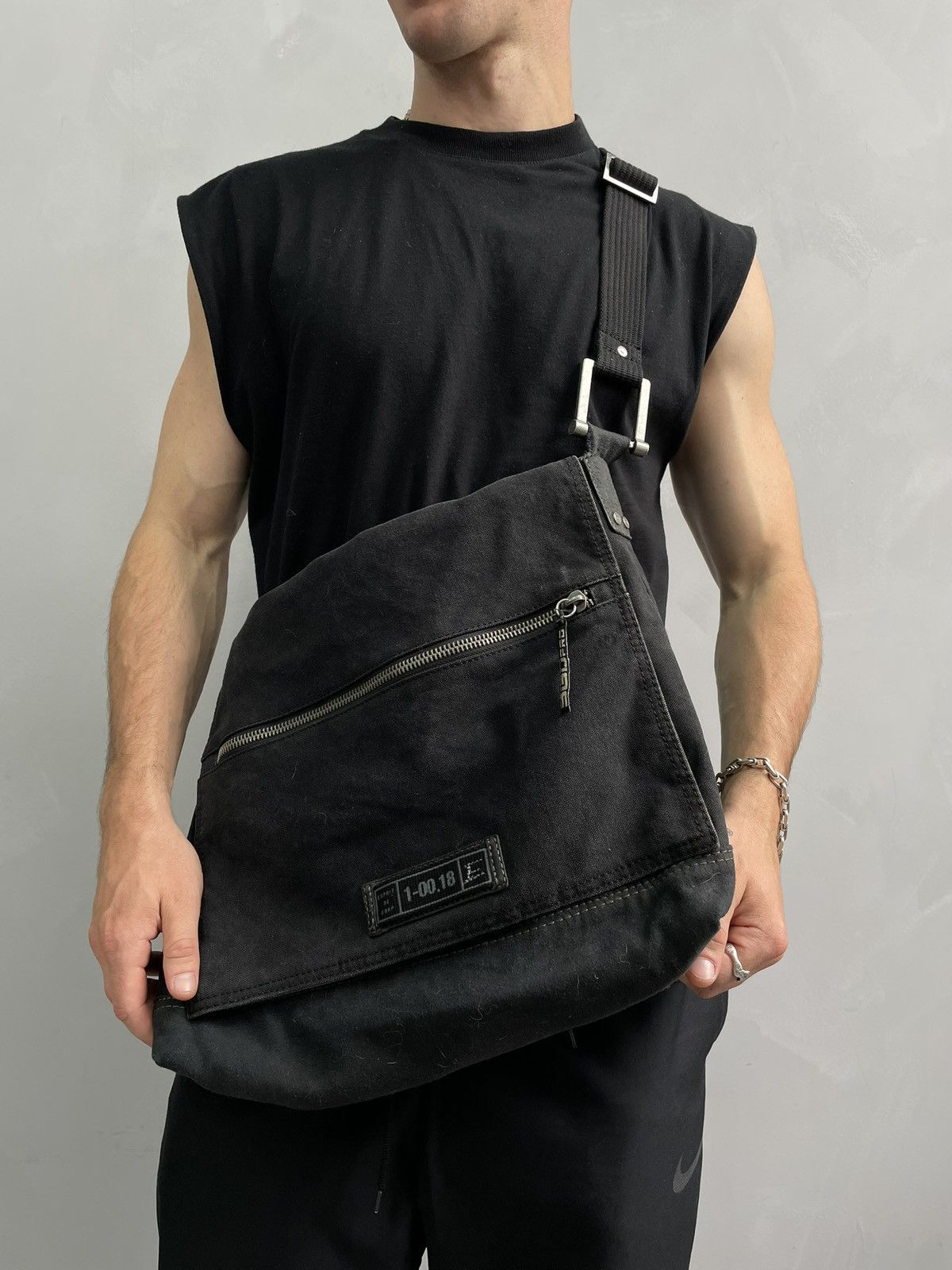 Esprit Vintage Diesel style y2k canvas messenger bag y2k Size ONE SIZE - 3 Thumbnail