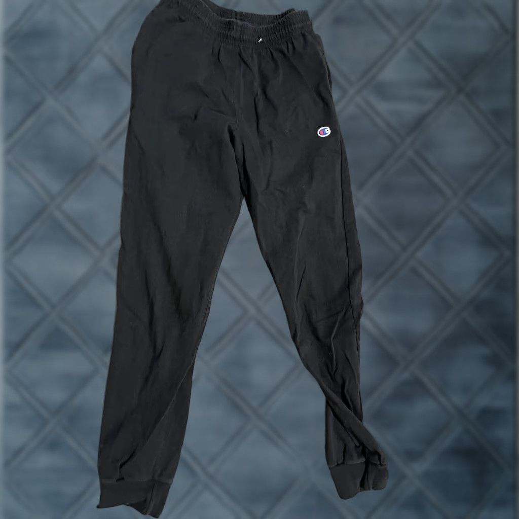 Champion Champion Sweatpants Casual Logo Black Cotton Men’s Small Straight Pocket Size US 29 - 1 Thumbnail
