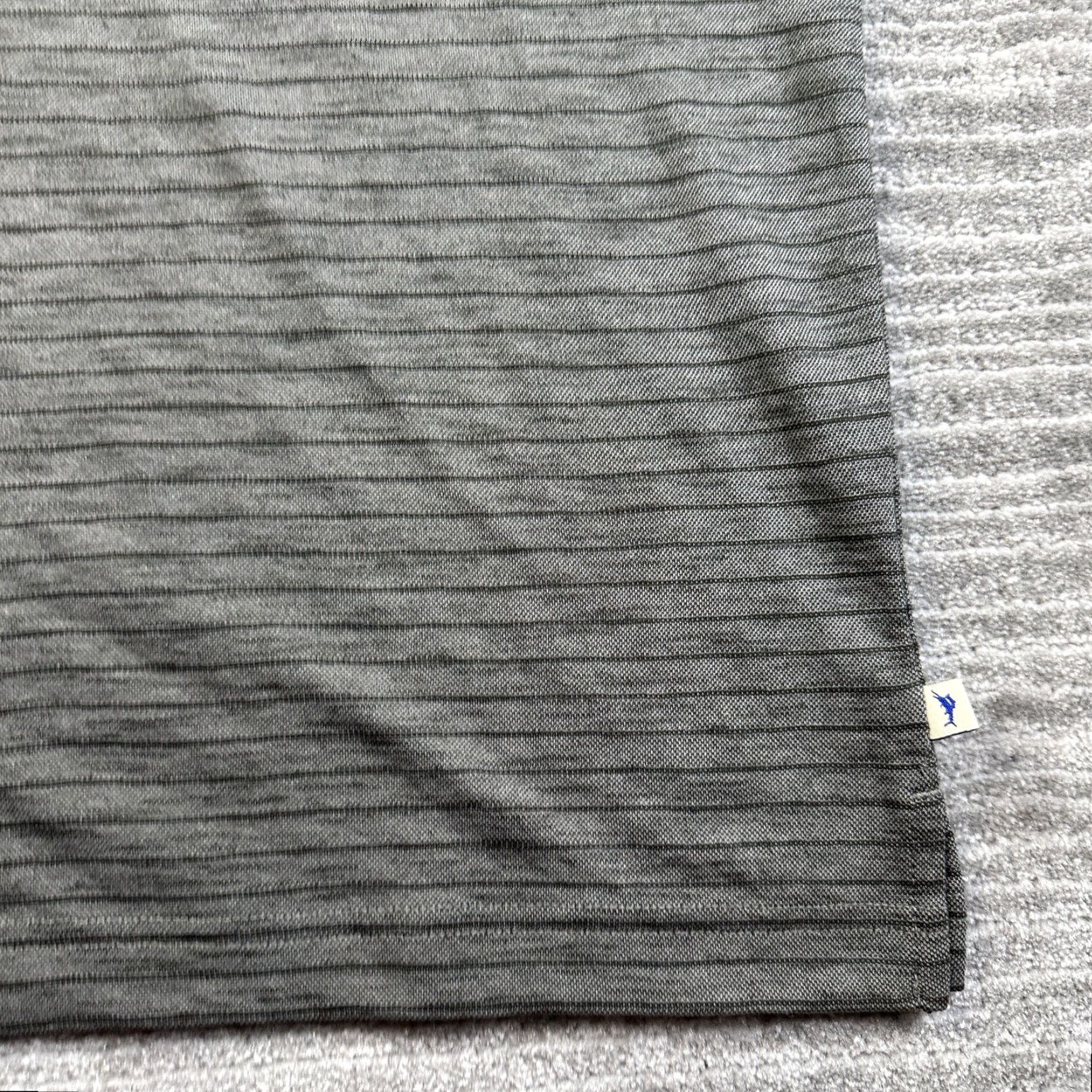 Tommy Bahama NEW Tommy Bahama Polo Shirt Mens Small Gray Striped Marlin Adult Size US S / EU 44-46 / 1 - 5 Thumbnail