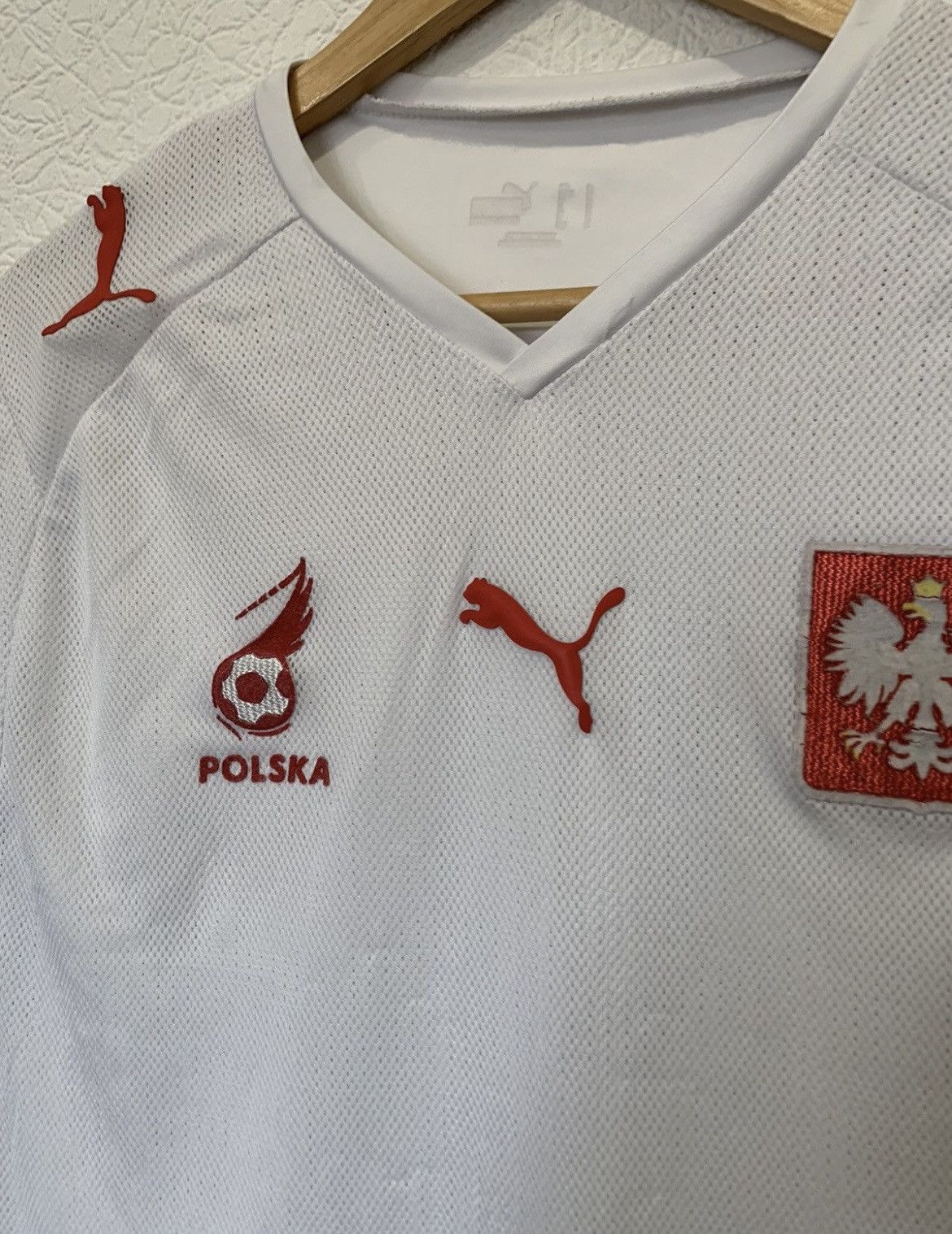 Puma POLAND PUMA 2008 HOME KIT SOCCER JERSEY FOOTBALL BLOKECORE Size US M / EU 48-50 / 2 - 2 Thumbnail