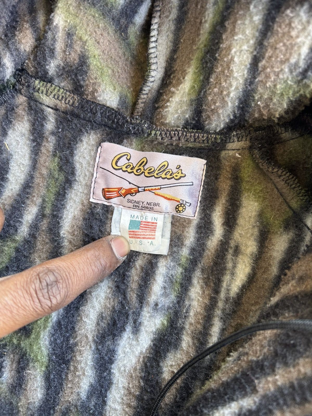 Realtree × Vintage Vintage Cabelas Fleece Hooded Jacket Size US L / EU 52-54 / 3 - 4 Thumbnail