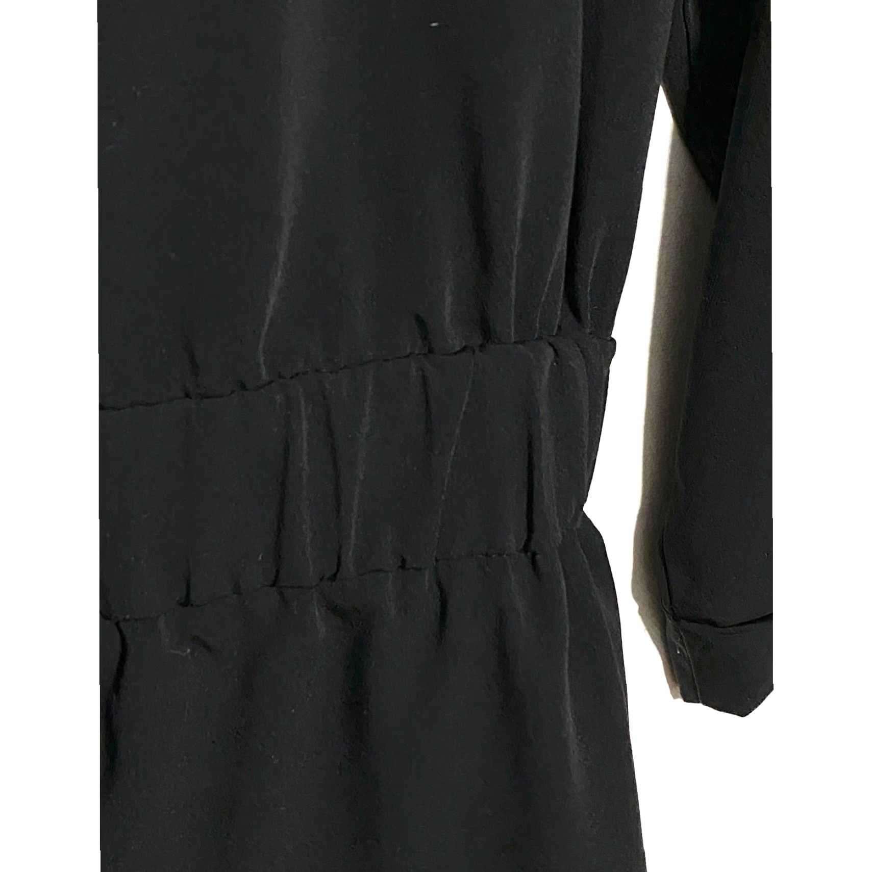 Vintage Mustard Seed Black Romper Womens L V Neck Open Back Soft Goth Dark Romantic Boho Shirt Romper Womens L Black Halloween Boho Womens Size 36" / US 14 / IT 50 - 6 Thumbnail