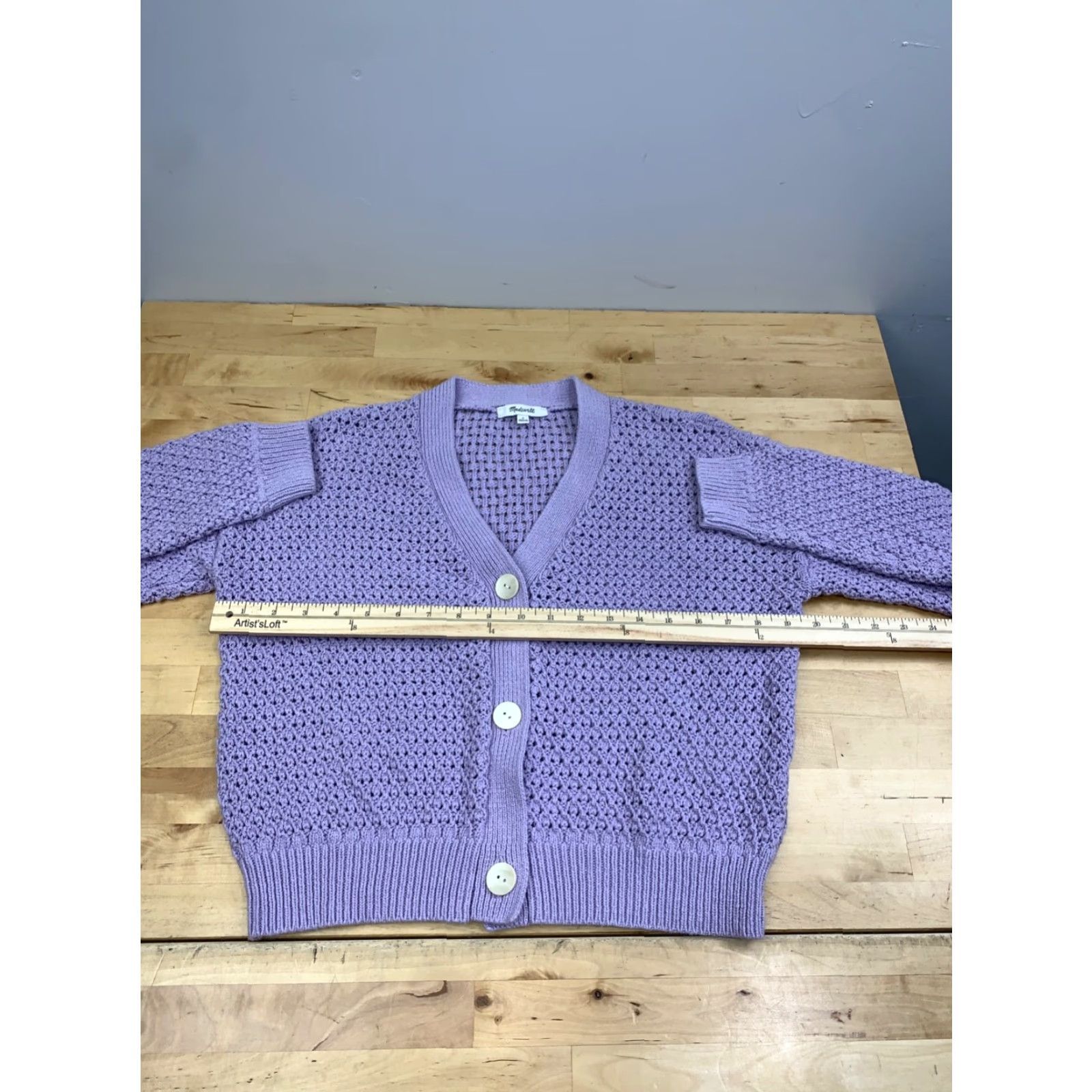 Madewell Madewell Knit Cardigan Womens S Purple Long Sleeve Casual V-Neck Knit Sweater Cardigan Fall Winter Spring Women Mens Girls Size S / US 4 / IT 40 - 4 Thumbnail