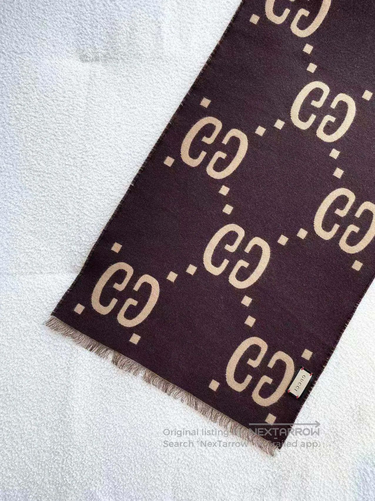 Gucci Guicci The old flower is full of printed wool scarves| Size ONE SIZE - 4 Thumbnail