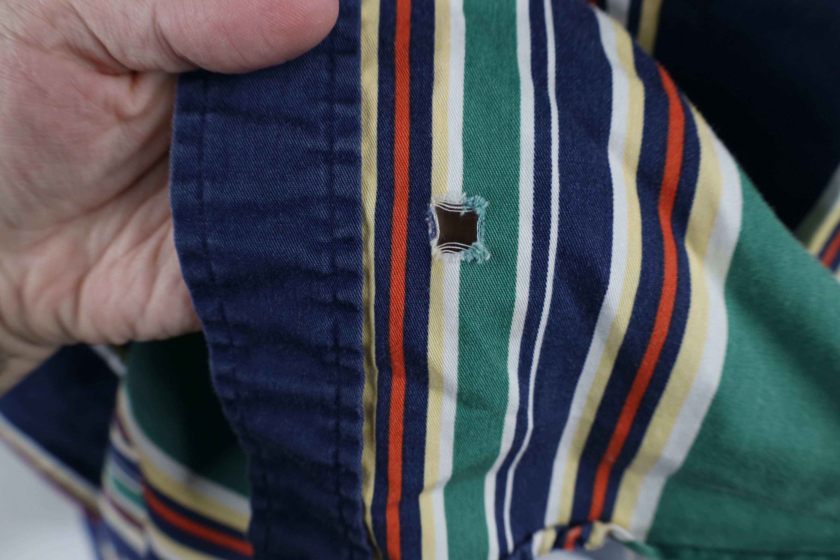 Vintage Vintage 90s Streetwear Rainbow Striped Button Down Shirt Size US L / EU 52-54 / 3 - 6 Thumbnail