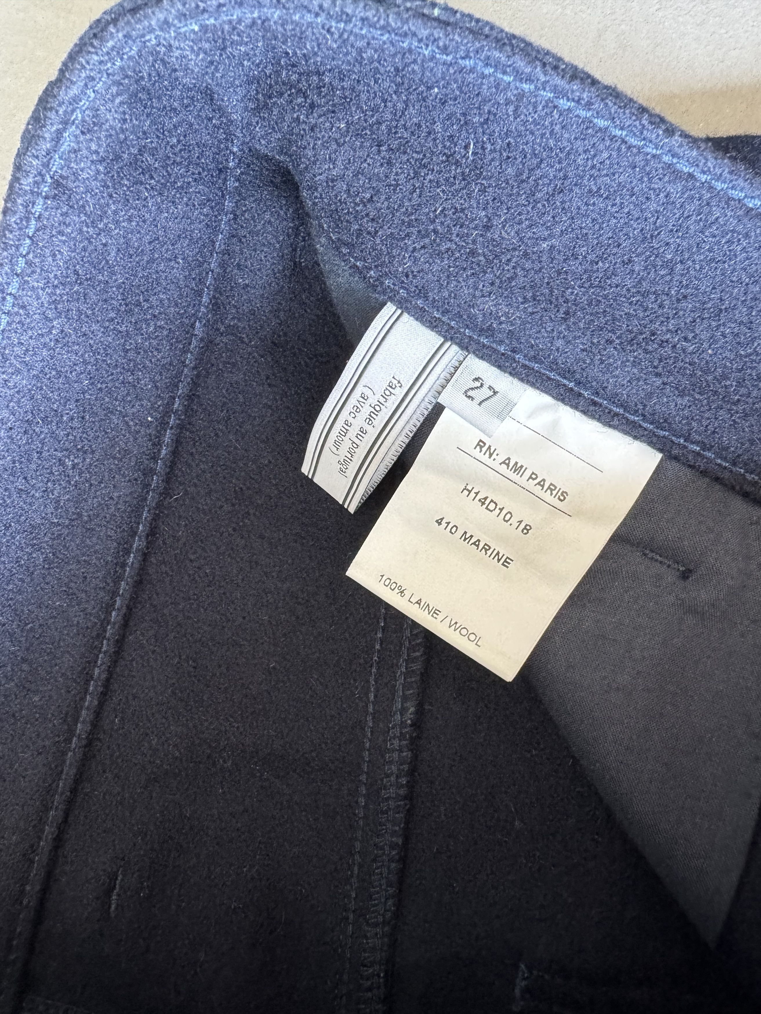 AMI AMI Alexandre Mattiussi Drop Crotch Wool Trousers Size US 27 - 5 Thumbnail