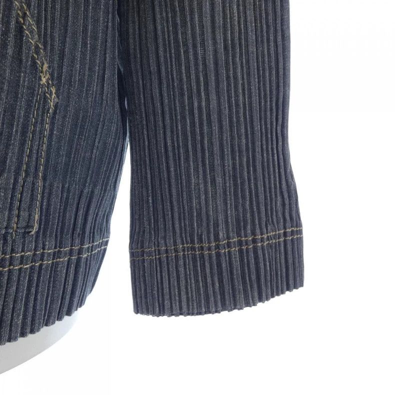 Issey Miyake Issey Miyake Denim pleated hoodie Size L / US 10 / IT 46 - 4 Thumbnail
