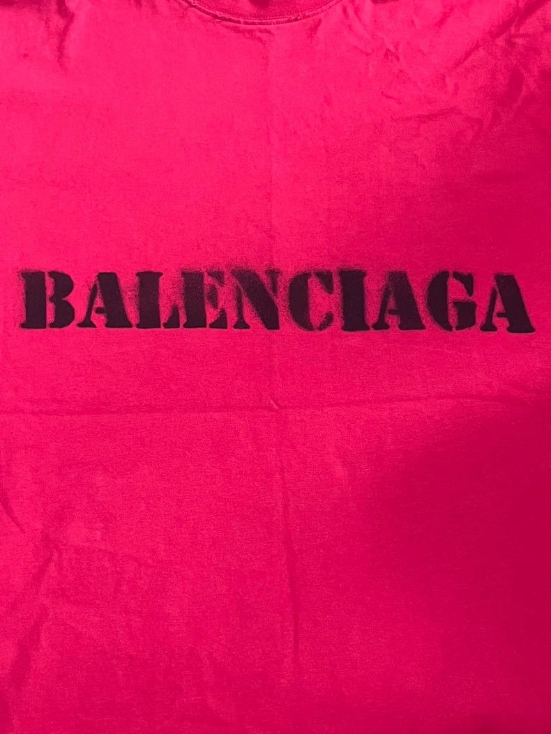 Balenciaga Balenciaga Solid Color Letter Print Round Neck Short Sleev Size US XXS / EU 40 - 3 Thumbnail
