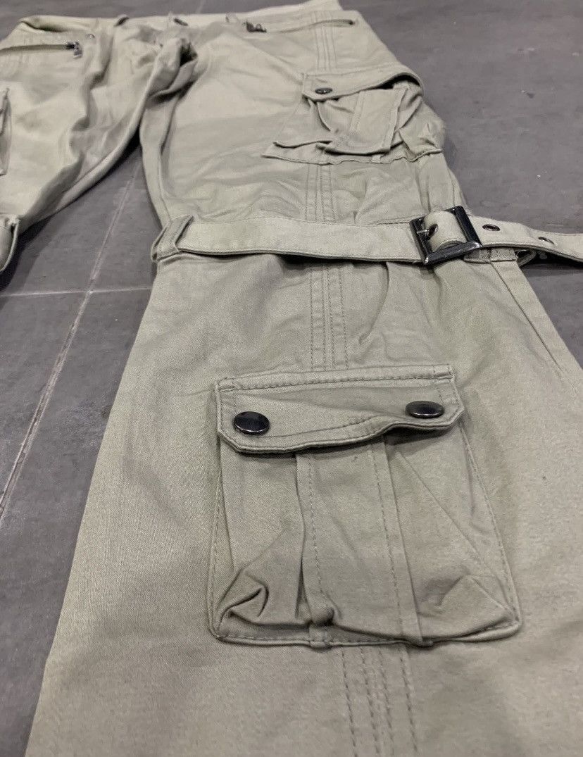 semanticdesign Vintage Y2K Semantic Design Bondage Cargo Flare Pants lgb Size US 30 / EU 46 - 3 Thumbnail