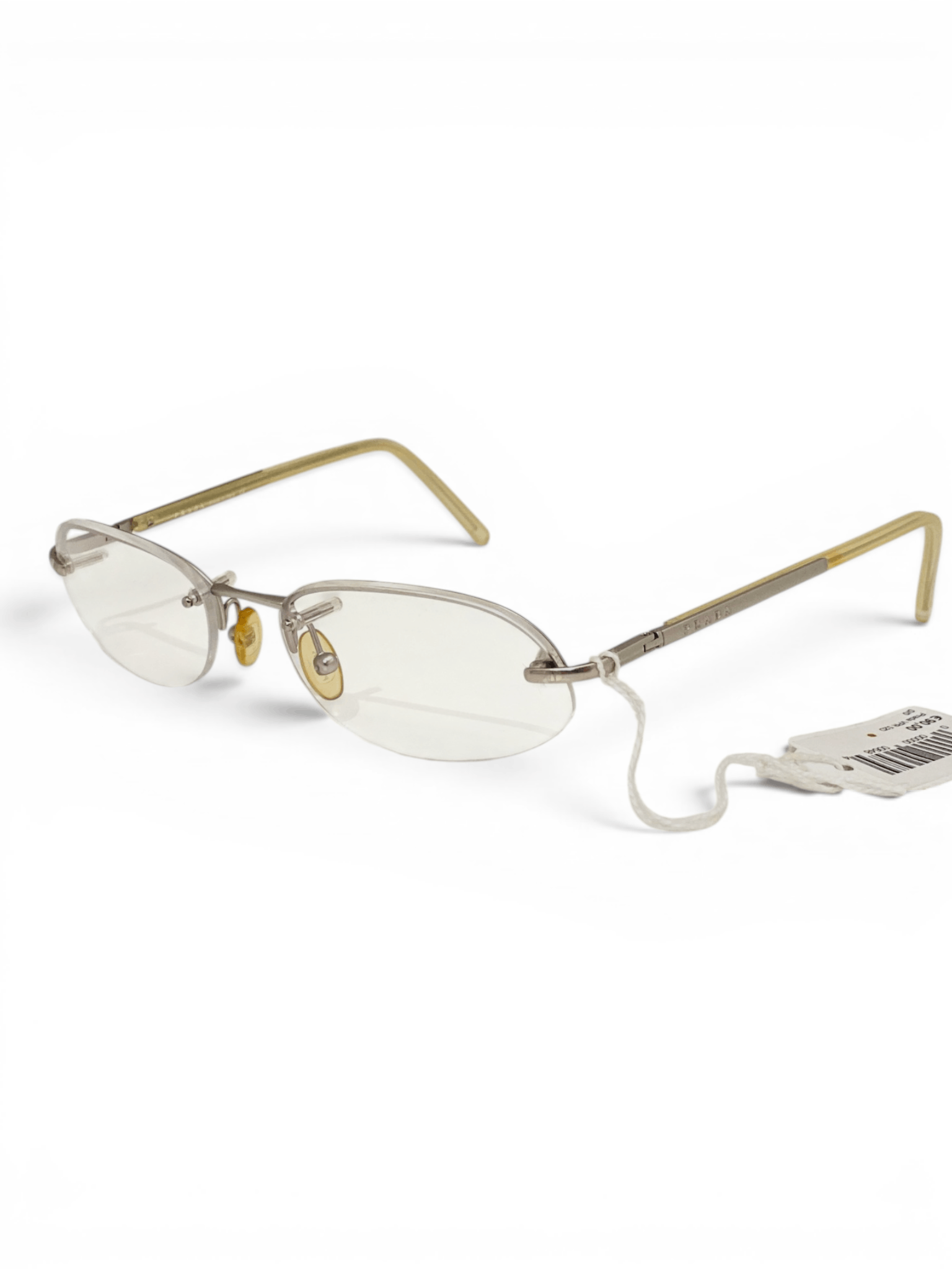 Prada Prada Logo Rimless Retro Oval Vintage Eyeglasses VPR 52D Y2K Size ONE SIZE - 3 Thumbnail