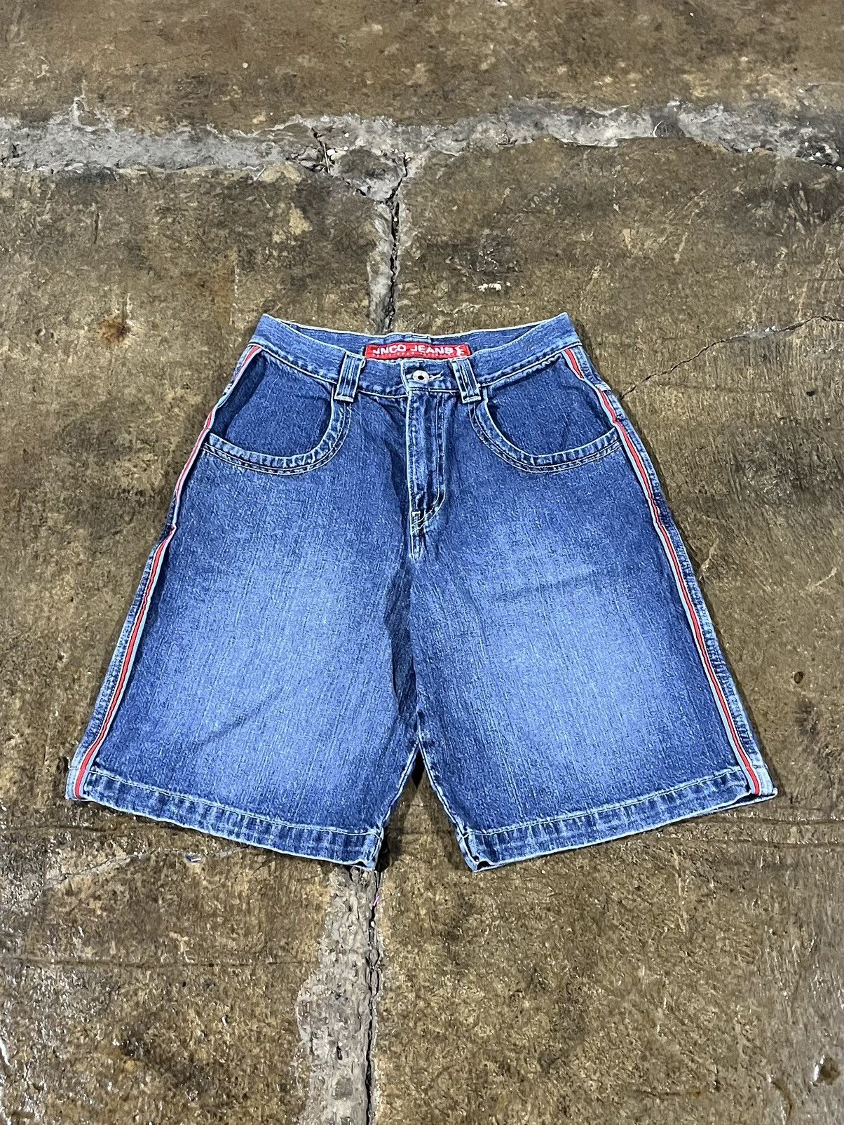 JNCO × Vintage Crazy Vintage Y2K JNCO Jorts Crown Embroidered Grunge Shorts Size US 27 - 2 Thumbnail