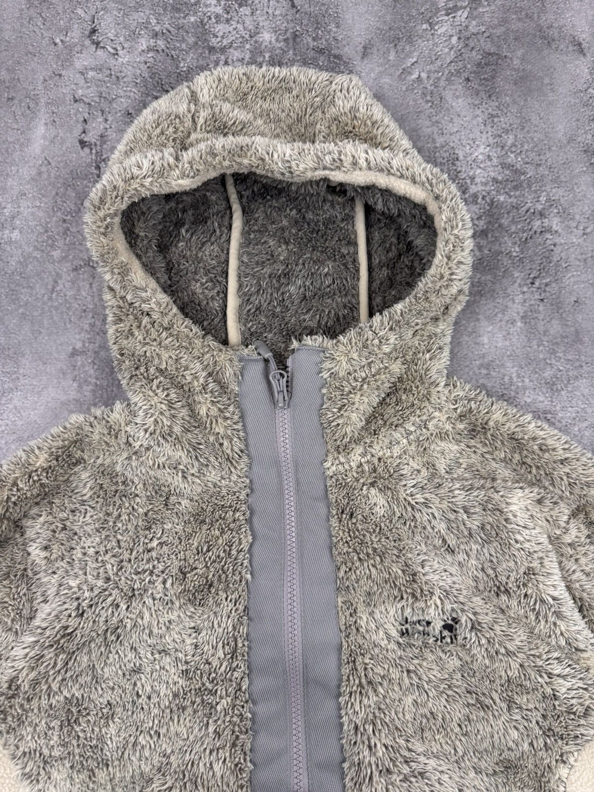 Jack Wolfskin Jack Wolfskin Women Sherpa Hooded Jacket OliveGrey Mix Beige Size L / US 10 / IT 46 - 2 Thumbnail