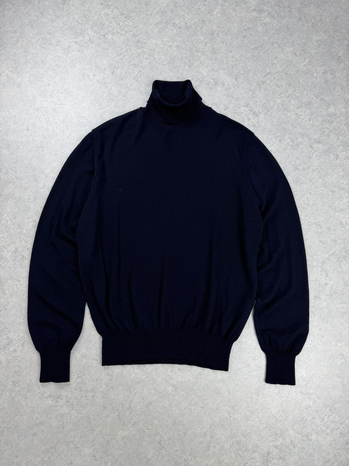 Gran Sasso Gran Sasso Wool Navy Turtleneck Knit Sweater Size 48 Size US S / EU 44-46 / 1 - 1 Thumbnail