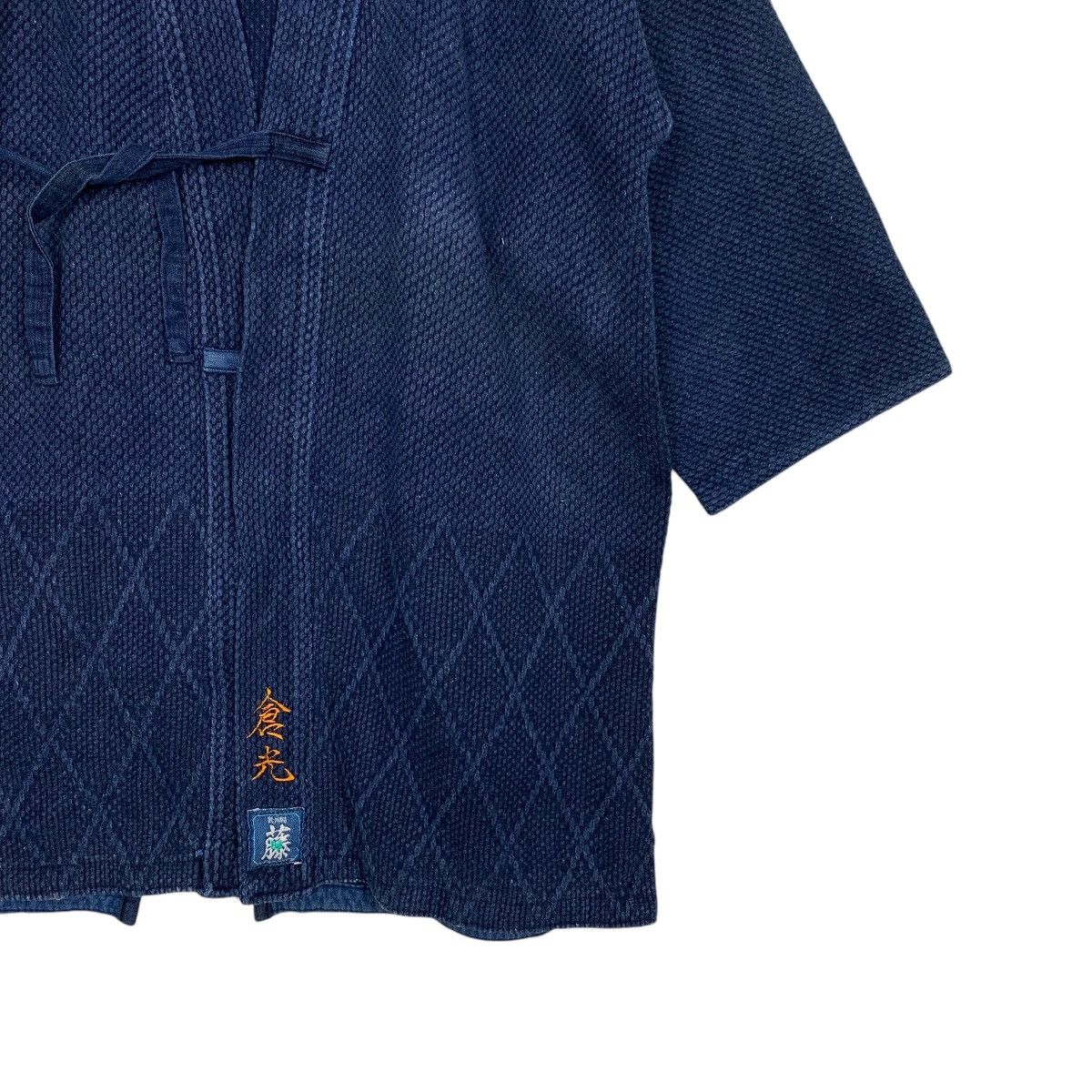 Japanese Brand Vintage 90s Indigo Sashiko Thick Weave Kimono #2691-C120 Size US M / EU 48-50 / 2 - 4 Thumbnail