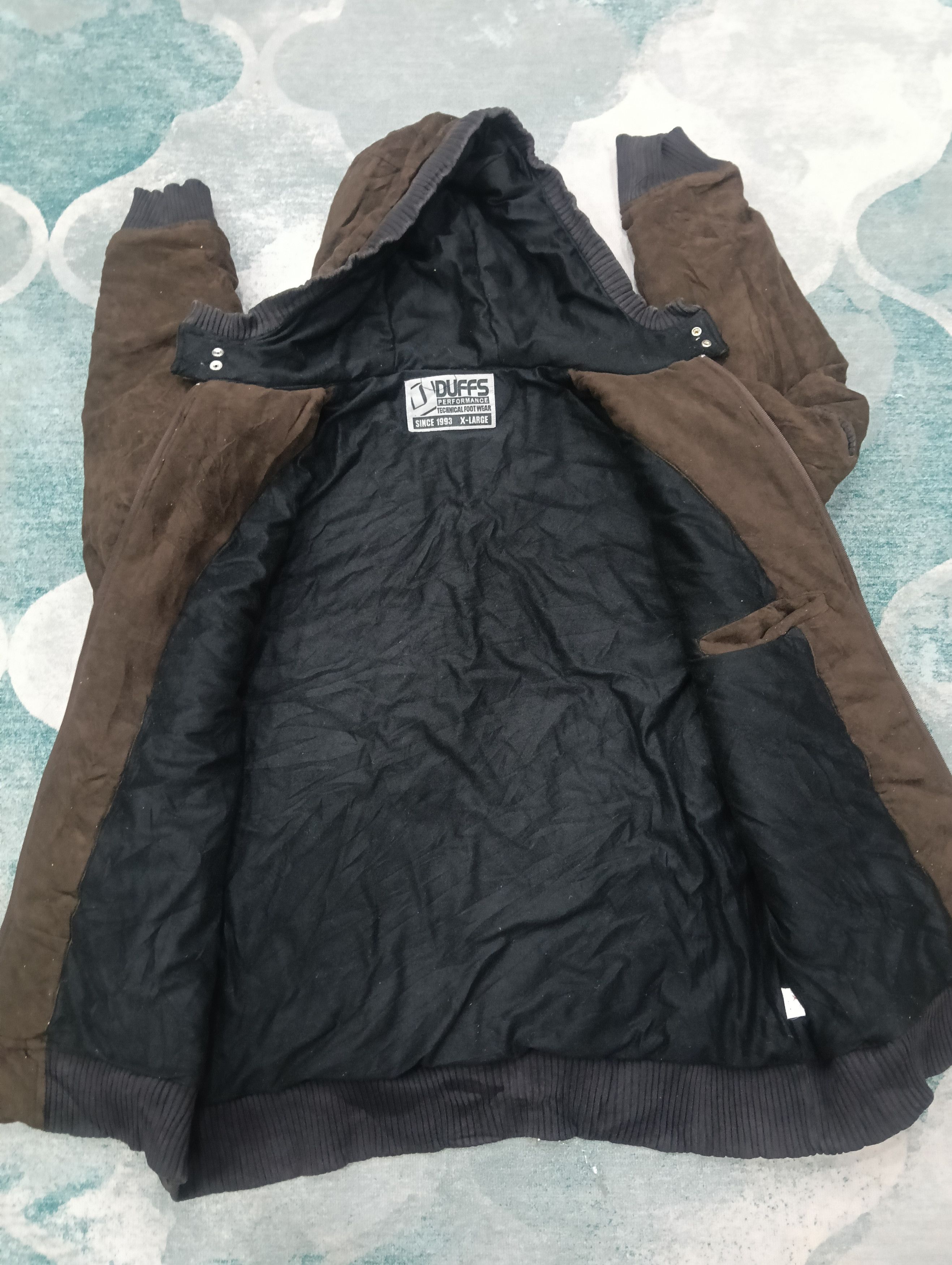 Japanese Brand Vintage Duffs Shoes Hooded Jacket Like Velvet Size US XL / EU 56 / 4 - 5 Thumbnail