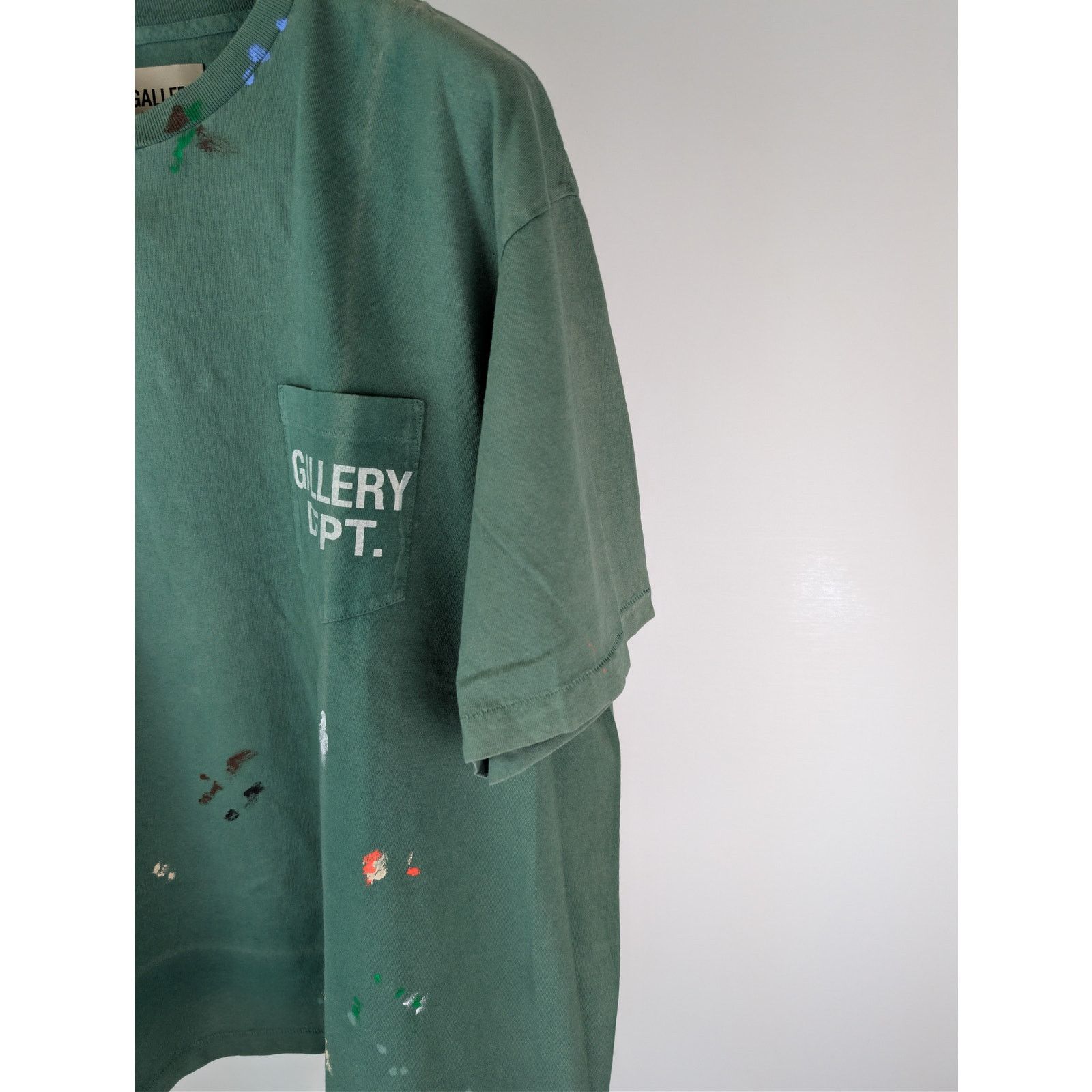 Gallery Dept. o1rshd1 Vintage Logo Painted T-Shirt in Green XX-Large Size US XXL / EU 58 / 5 - 5 Thumbnail