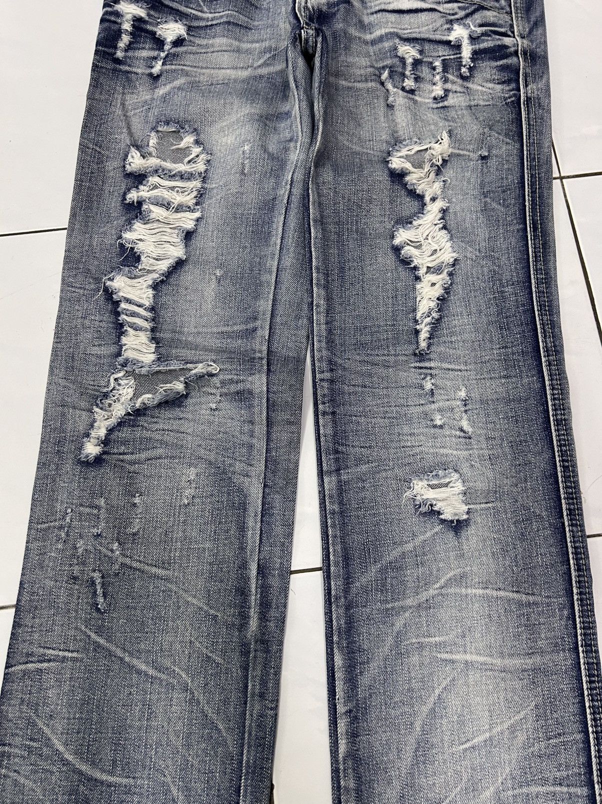 Japanese Brand × Vintage Vintage Japanese Denim Sp Ray Blue Wash Distressed Jeans Size US 30 / EU 46 - 7 Thumbnail
