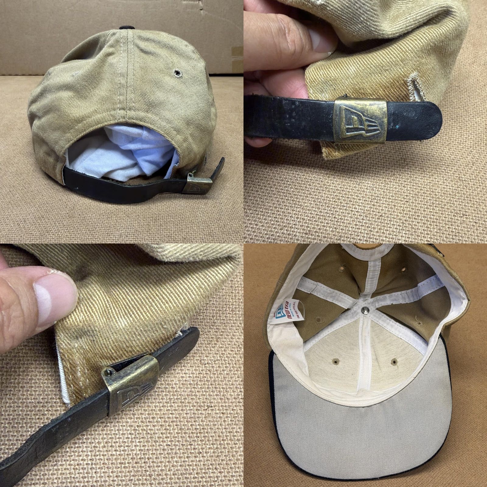 New Era VINTAGE New Era Army strap back baseball cap Mens One Size Beige Twill HOOAH 90s, Army, Patriotic, Adjustable, Casual Size ONE SIZE - 8 Thumbnail