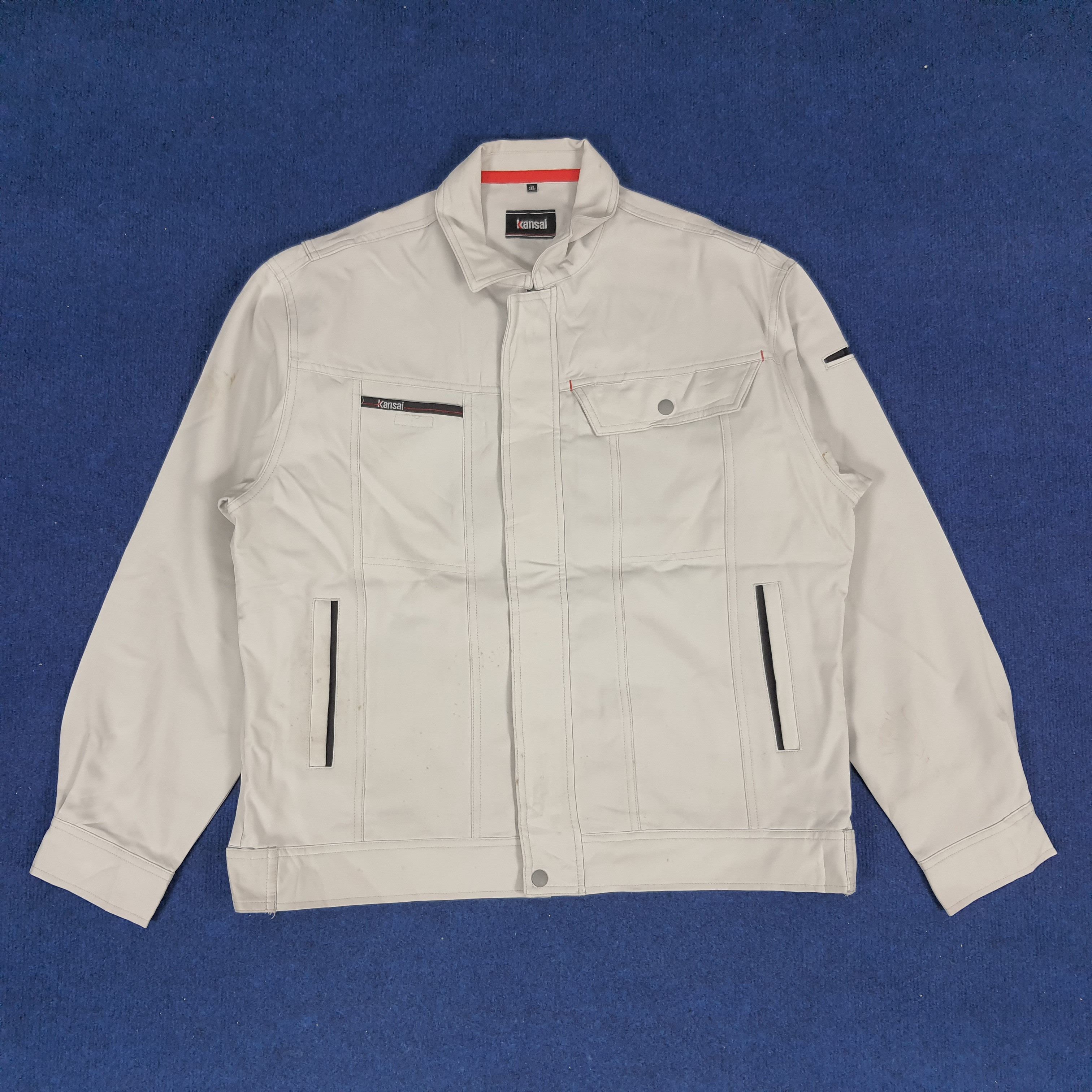 Japanese Brand × Vintage Vintage Kansai Workwear Custom Number Nine Logo Jacket Size US L / EU 52-54 / 3 - 3 Thumbnail