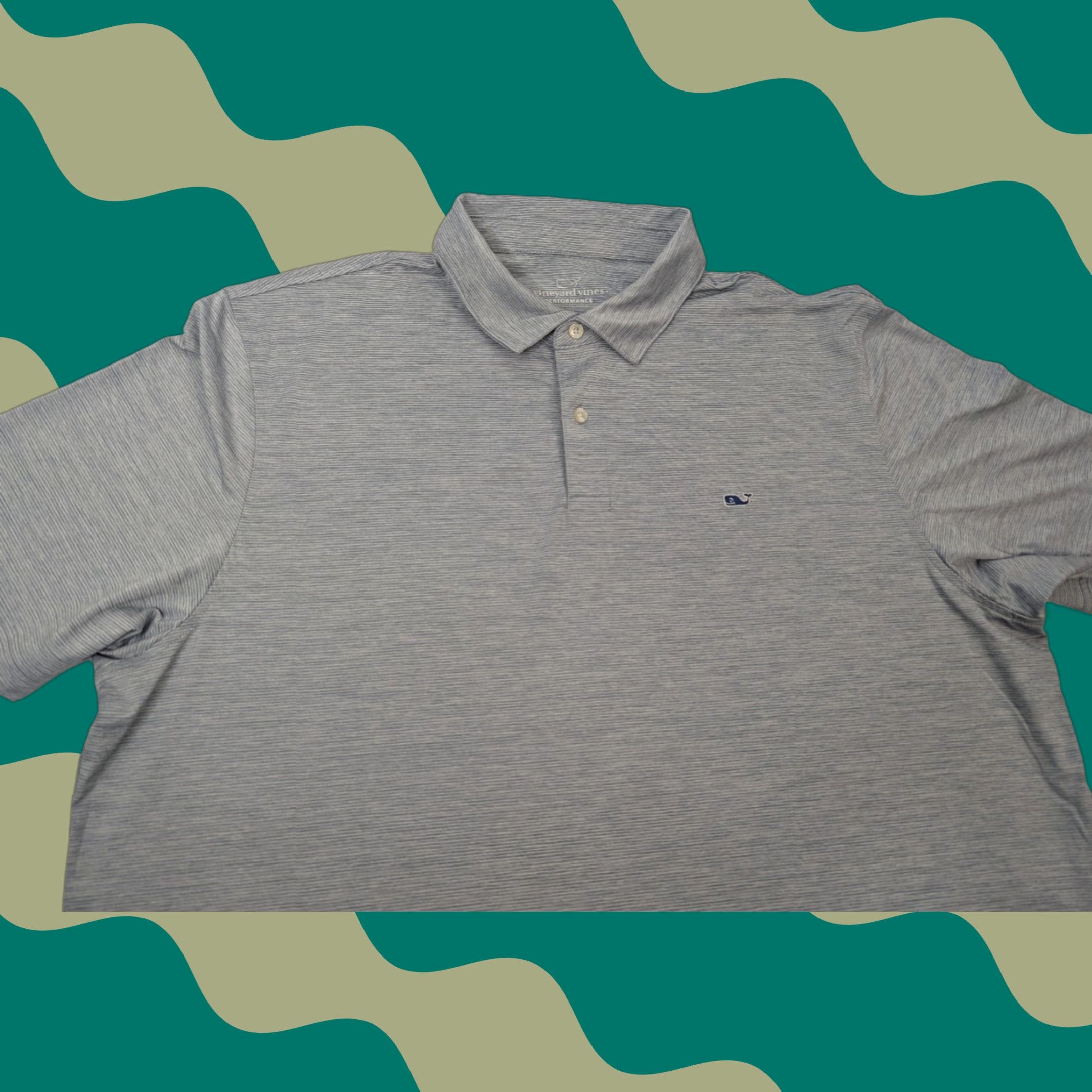 Vineyard Vines Vineyard Vines Performance Polo Shirt Men 2XL Gray Striped Golf Preppy Shirt Size US XXL / EU 58 / 5 - 1 Thumbnail