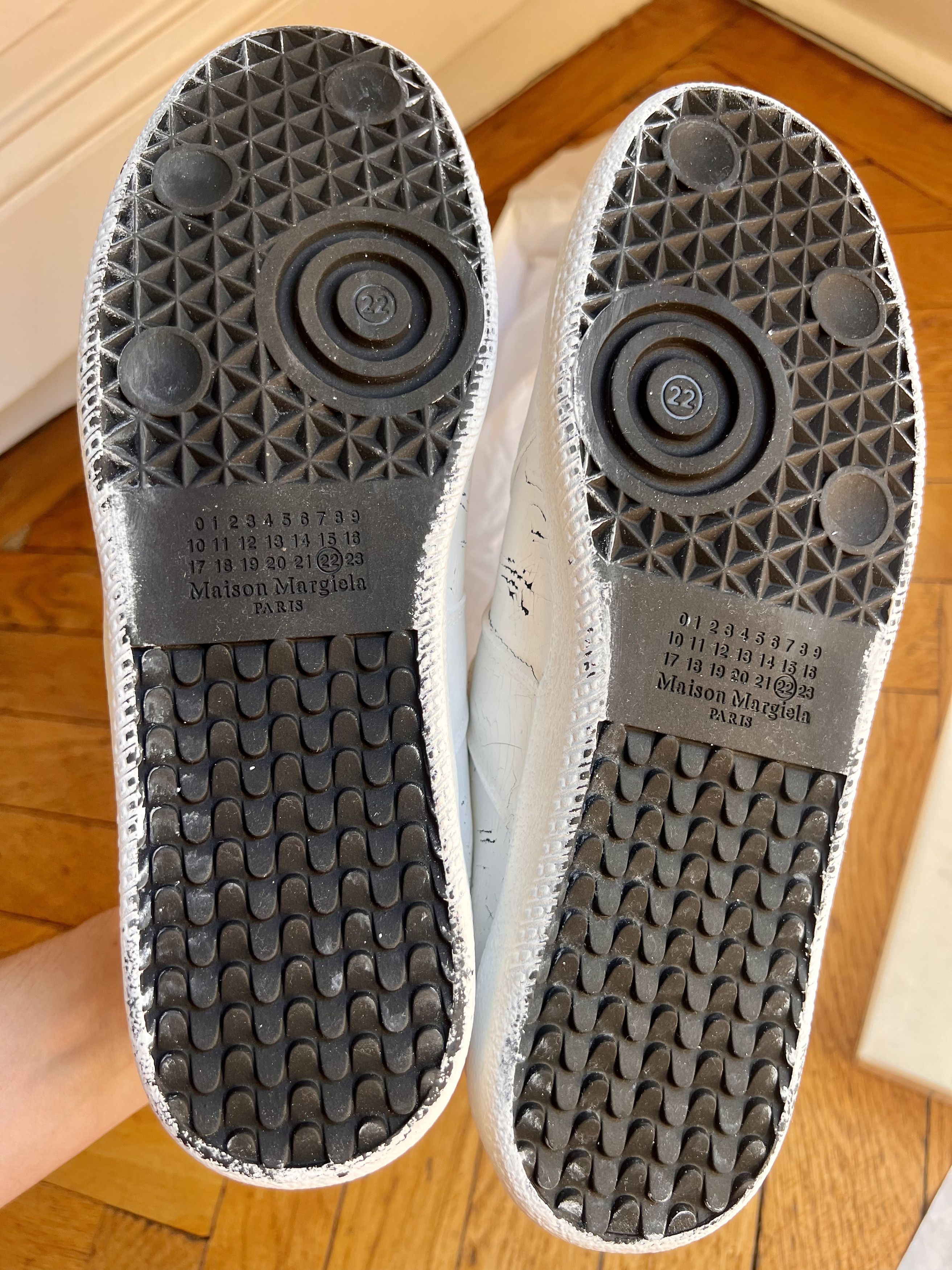 Maison Margiela Margiela Replica chipping white paint on black Size US 8 / EU 41 - 4 Thumbnail