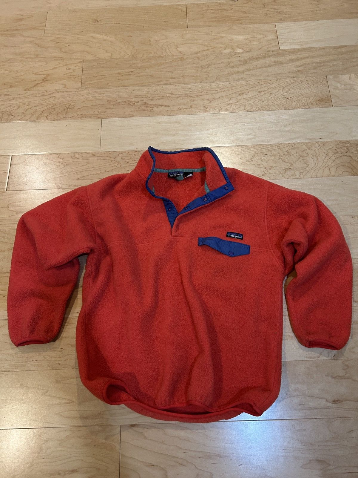 Patagonia Patagonia Synchilla Snap Fleece Coral Orange Blue Large Size US L / EU 52-54 / 3 - 1 Thumbnail