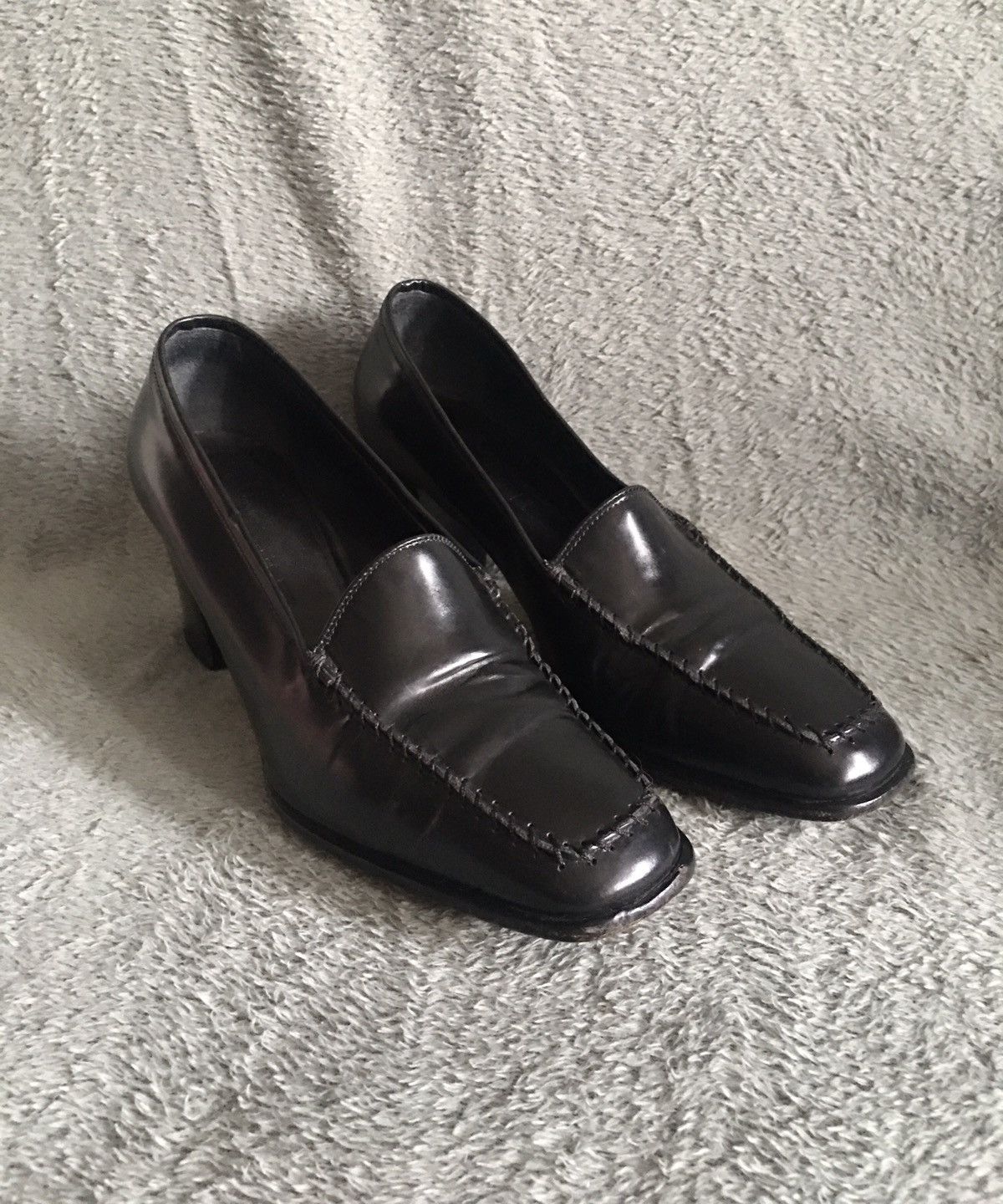 Jil Sander Jil Sander Black Leather Block Heels Pumps EU 38 Size US 8 / IT 38 - 2 Thumbnail