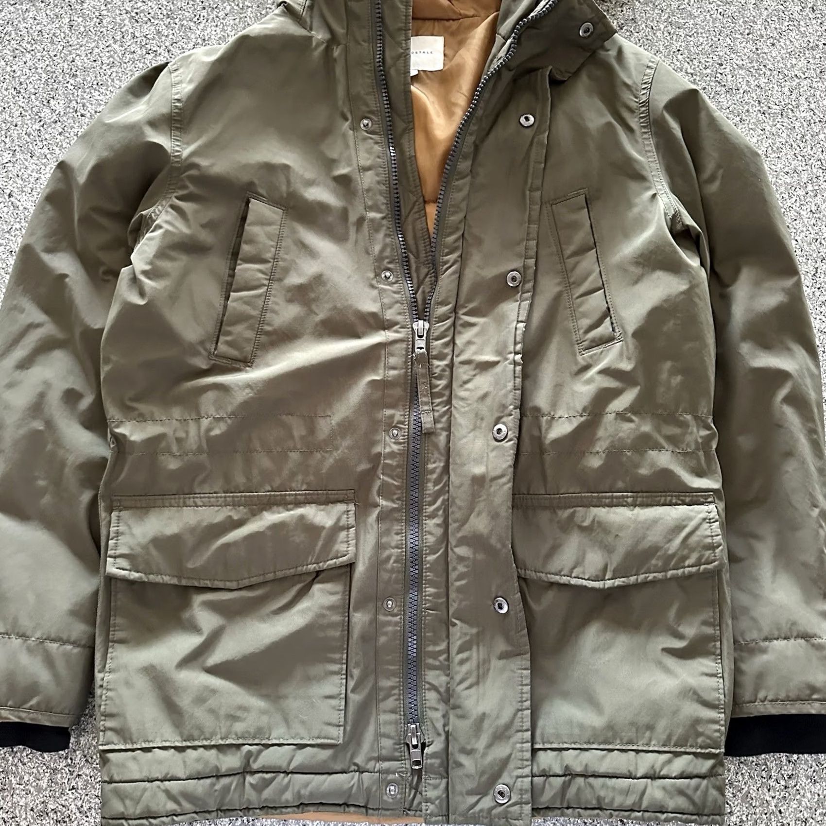 Aeropostale AeroPostale Jacket Womens S Military Green Parka Faux Fur Trim Winter Coat Size S / US 4 / IT 40 - 4 Thumbnail