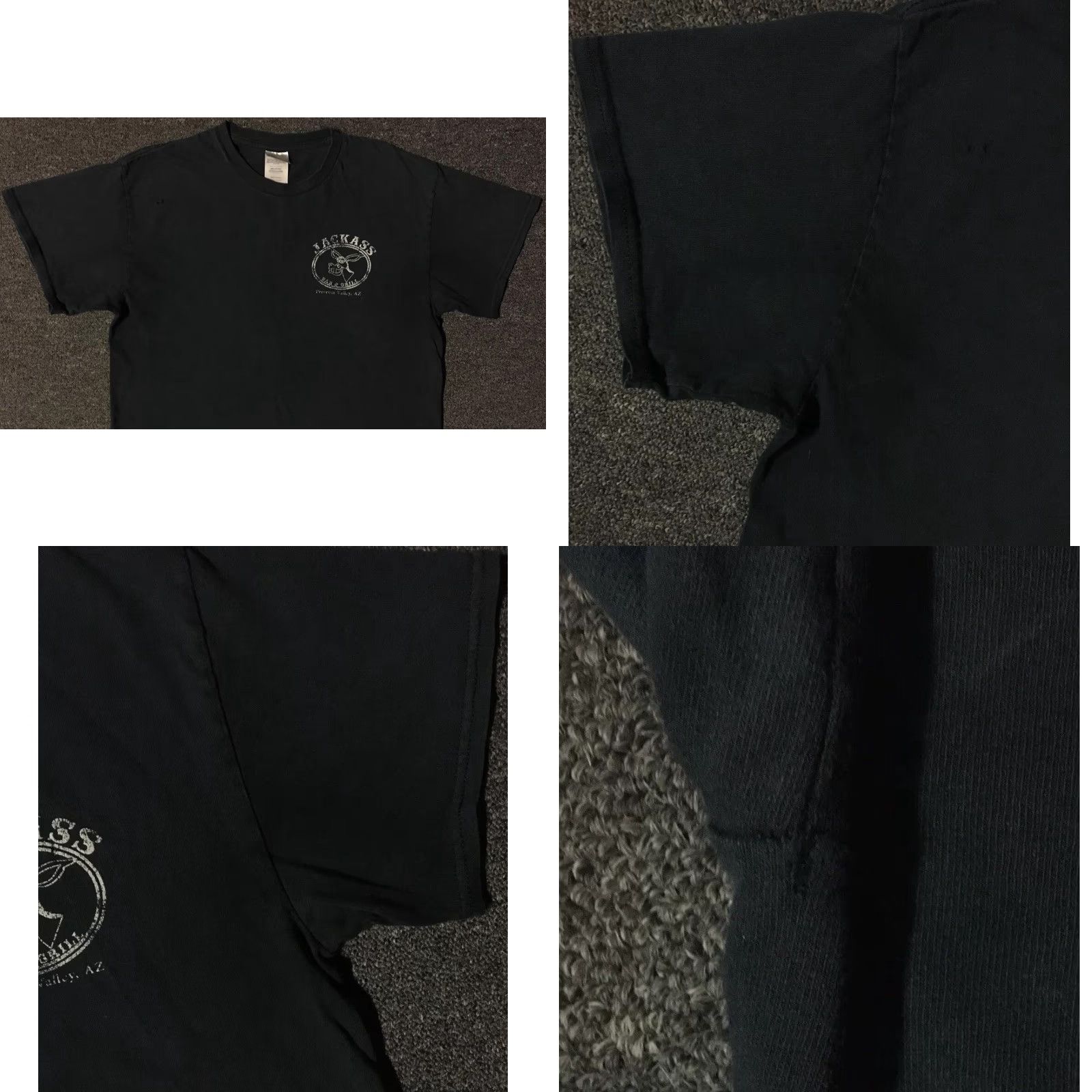 Vintage VINTAGE Jackass Bar Prescott Arizona Faded Distress Shirt S Black T-Shirt Men Short Sleeve Vintage Grunge Humor 80s Bar Joke USA Boys Mens Size US S / EU 44-46 / 1 - 8 Thumbnail