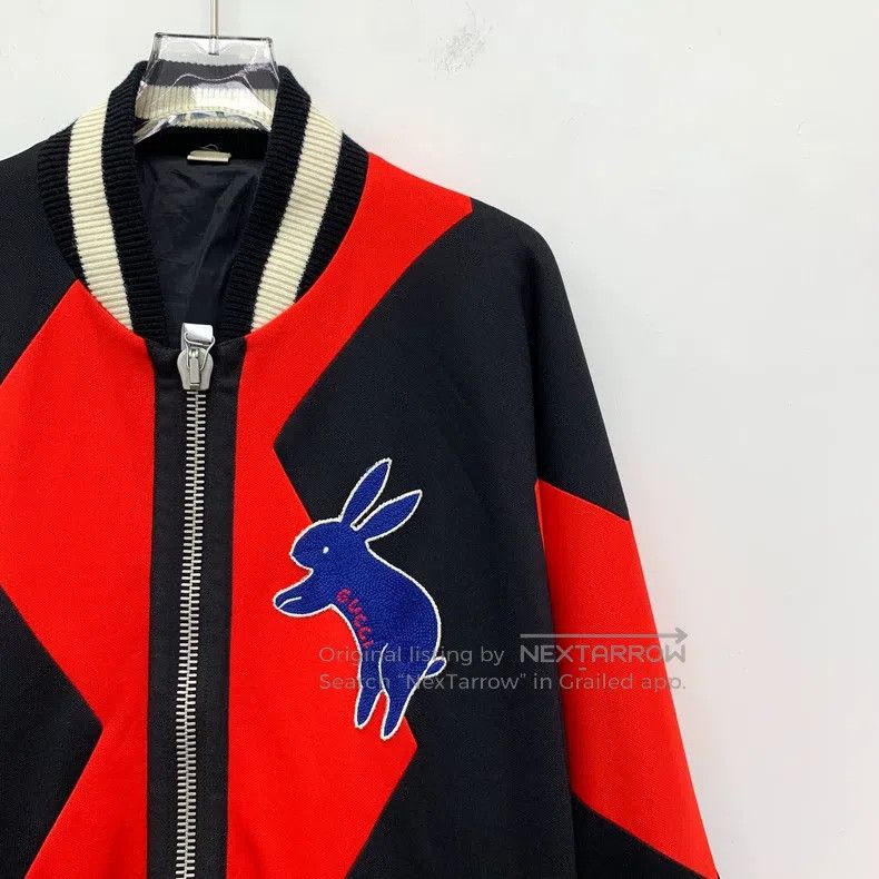 Gucci Gucci 22 colour-blocked rabbit embroidery stand-up collar Size US S / EU 44-46 / 1 - 3 Thumbnail