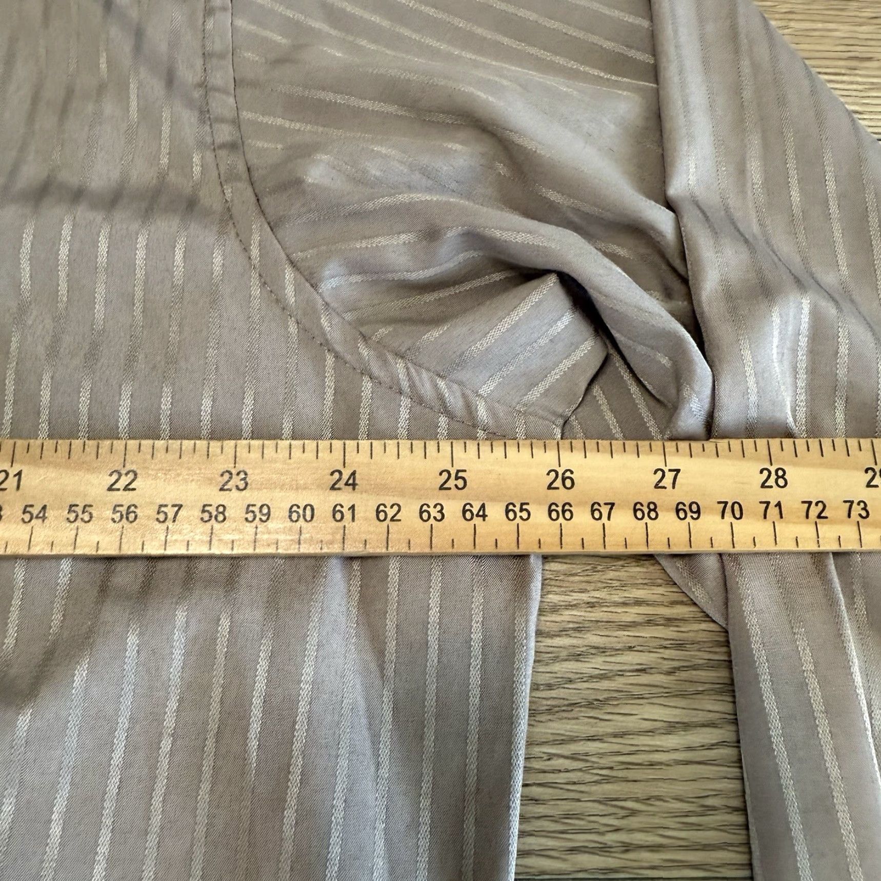 Wrangler VINTAGE Wrangler Men's Western Shirt XL Long Sleeve Striped Tan Pearl Snap Buttons Size US XL / EU 56 / 4 - 6 Thumbnail
