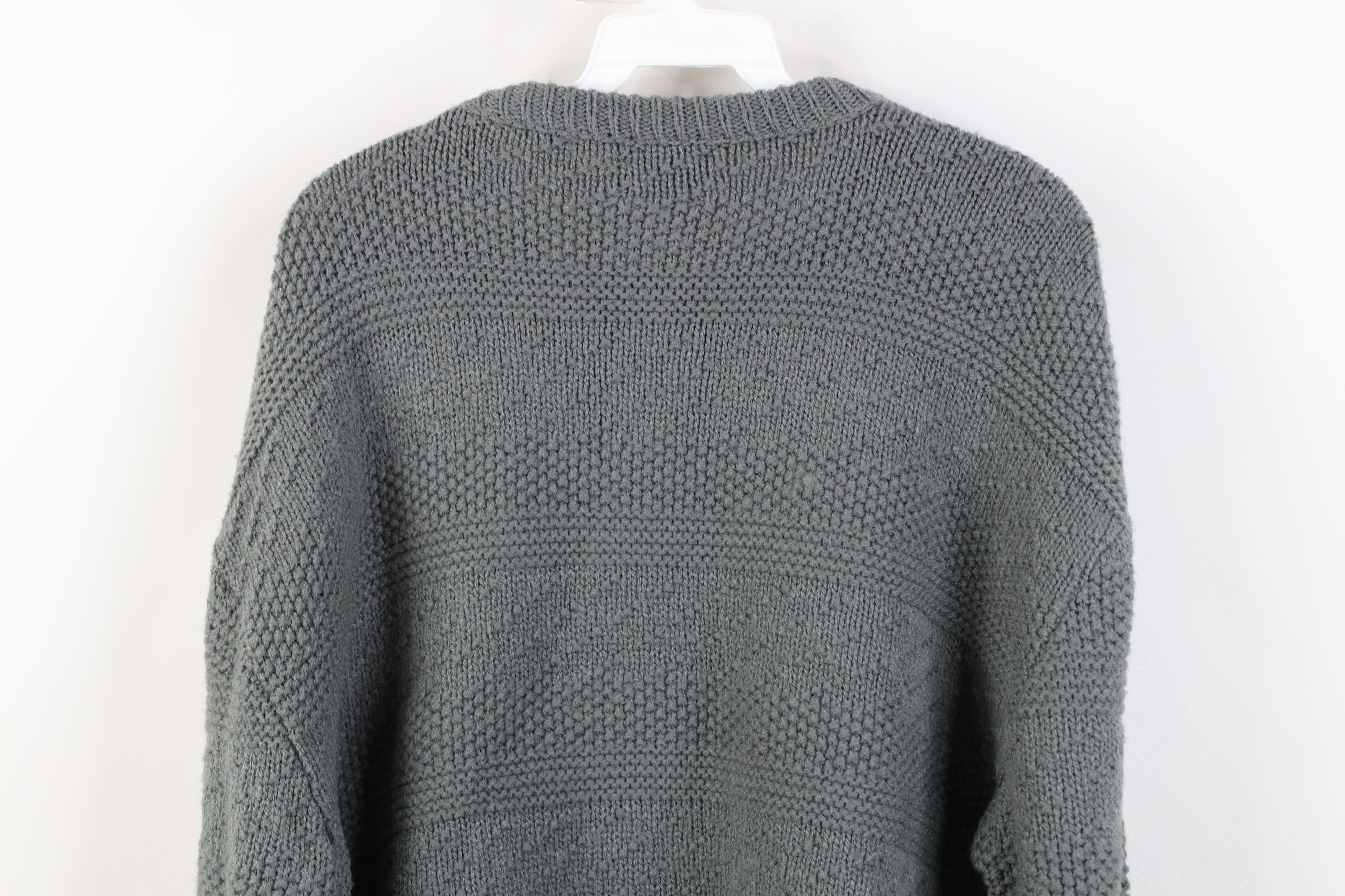 Vintage Vintage 90s Streetwear Ribbed Knit Crewneck Sweater Gray USA Size XL / US 12-14 / IT 48-50 - 10 Thumbnail