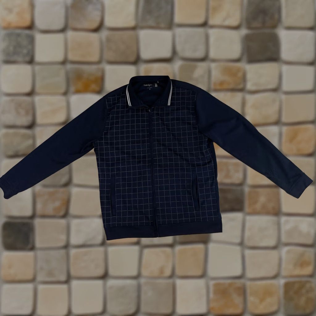 Vintage VINTAGE Walter Hagen Golf Jacket with Chex Navy Blue Full Zip Windbreaker 27in Mid-Length Mens Womens Unisex Adults Regular Size M Size US M / EU 48-50 / 2 - 1 Thumbnail