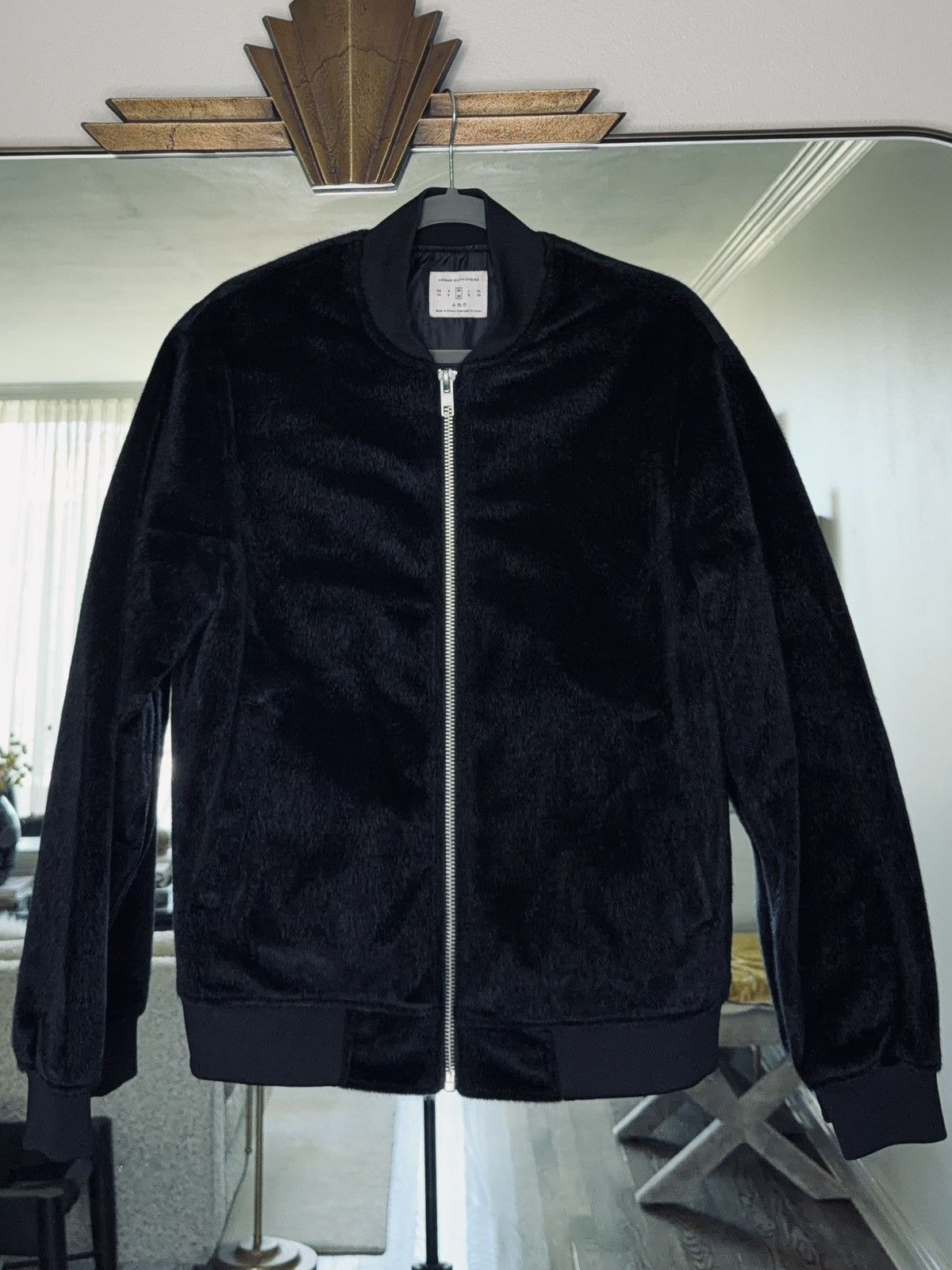 Urban Outfitters Black Faux Camel Hair Bomber Size US M / EU 48-50 / 2 - 2 Thumbnail