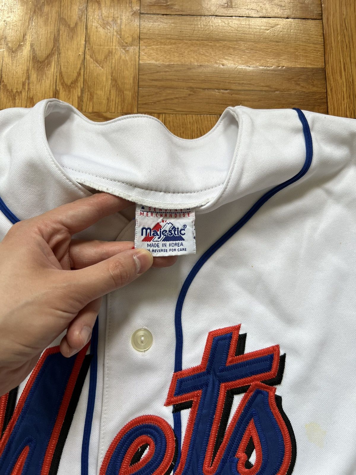 Majestic Jersey New York Mets Baseball Jersey MLB White Vintage 90’s Size US L / EU 52-54 / 3 - 2 Thumbnail