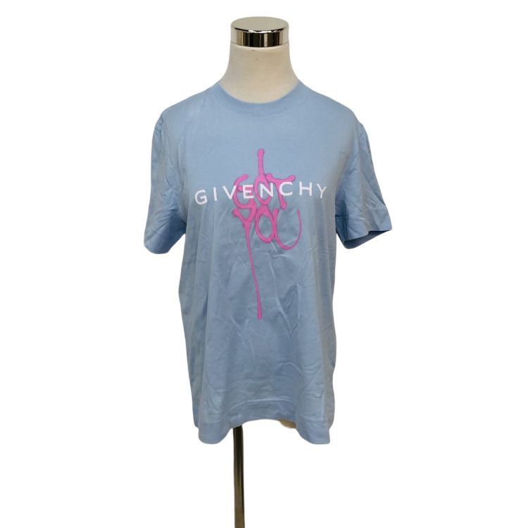 Givenchy Givenchy Logo Graphic T-Shirt Blue Size M Size US M / EU 48-50 / 2 - 1 Thumbnail