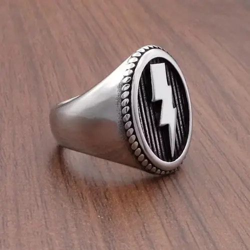 Ring Of Fire Lightning Bolt Ring Size ONE SIZE - 3 Thumbnail