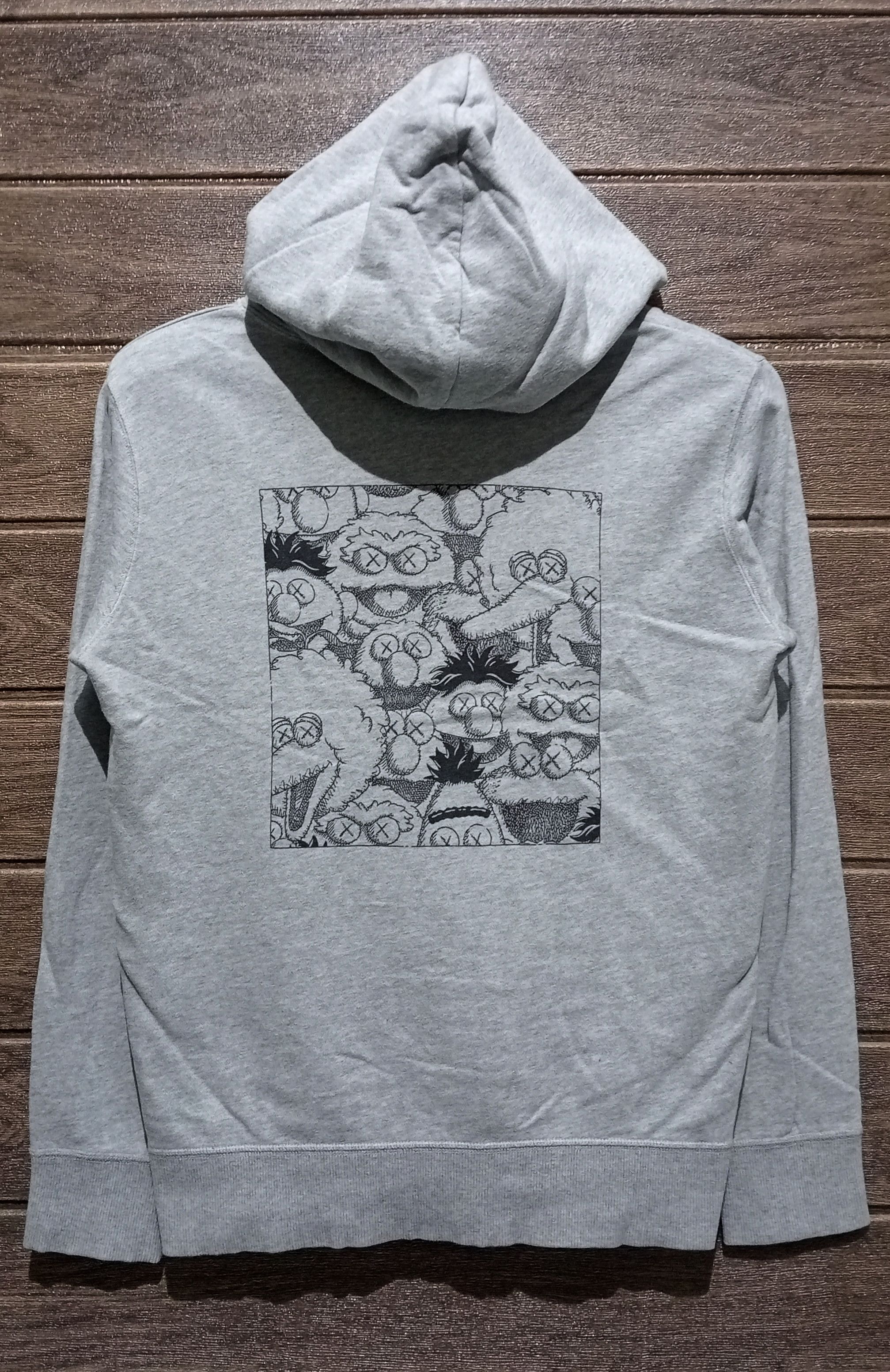 Vintage KAWS X Sesame Street Pullover Hoodie Very Rare