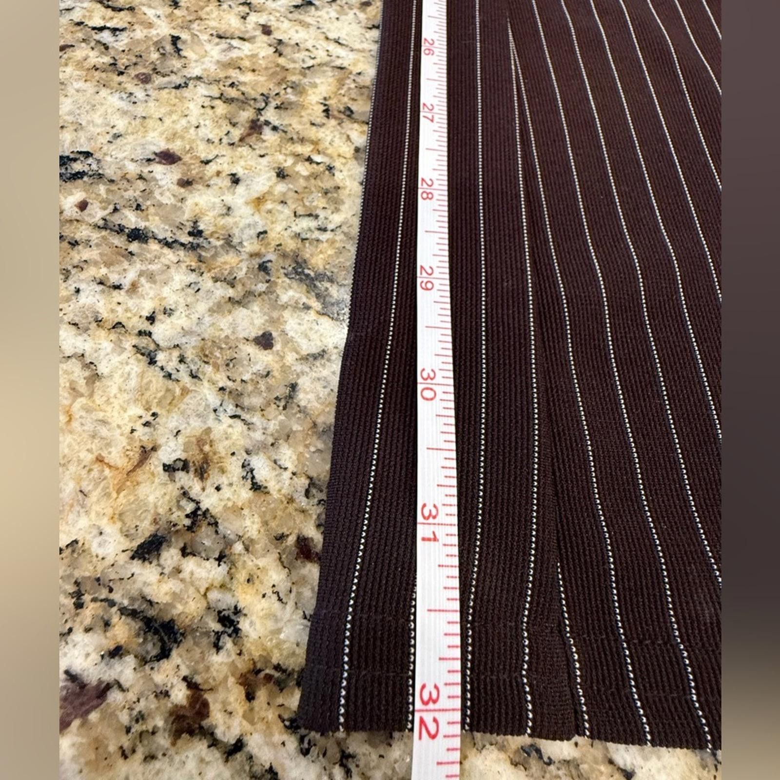 Other Joe Benbasset brown white pin striped pull on pants SZ M Size 32" / US 10 / IT 46 - 10 Thumbnail
