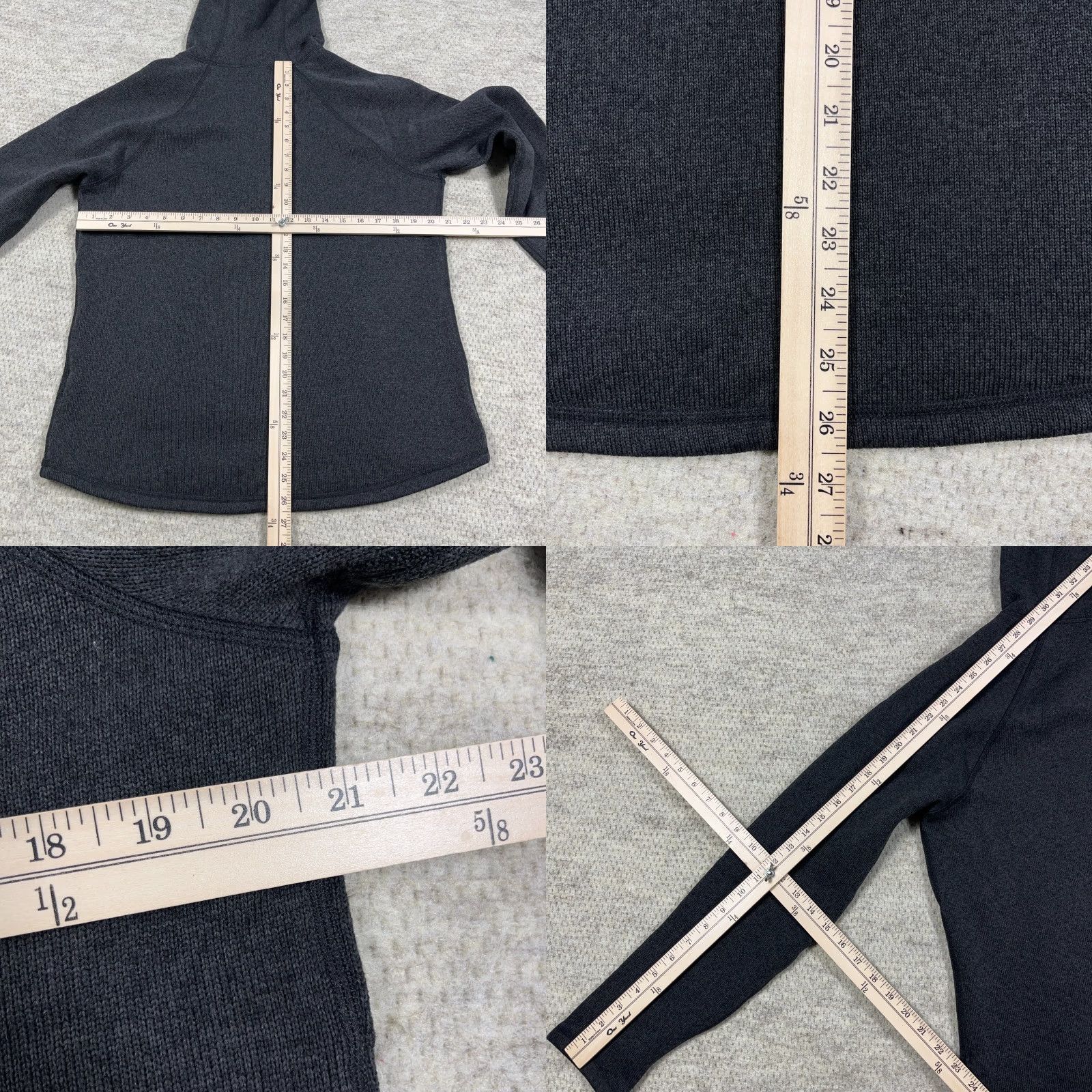 The North Face The North Face Sweater Women Large Gray Crescent Hoodie Pullover 1/2 Zip All Seasons Lightweight Fleece Size L / US 10 / IT 46 - 8 Thumbnail