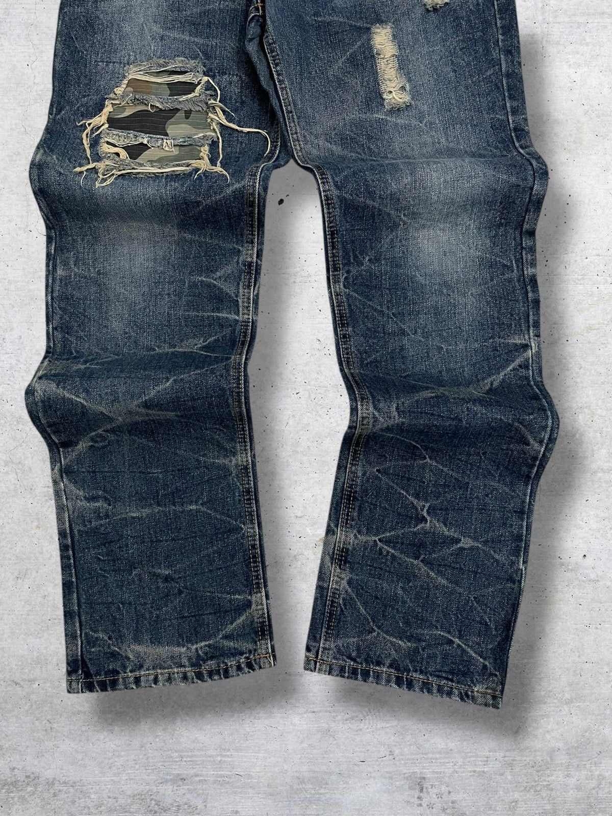 Japanese Brand VINTAGE ATTACHTMENT 90S JAPAN DOUBLE WAIST ARMY RIPPED DENIM Size US 30 / EU 46 - 3 Thumbnail