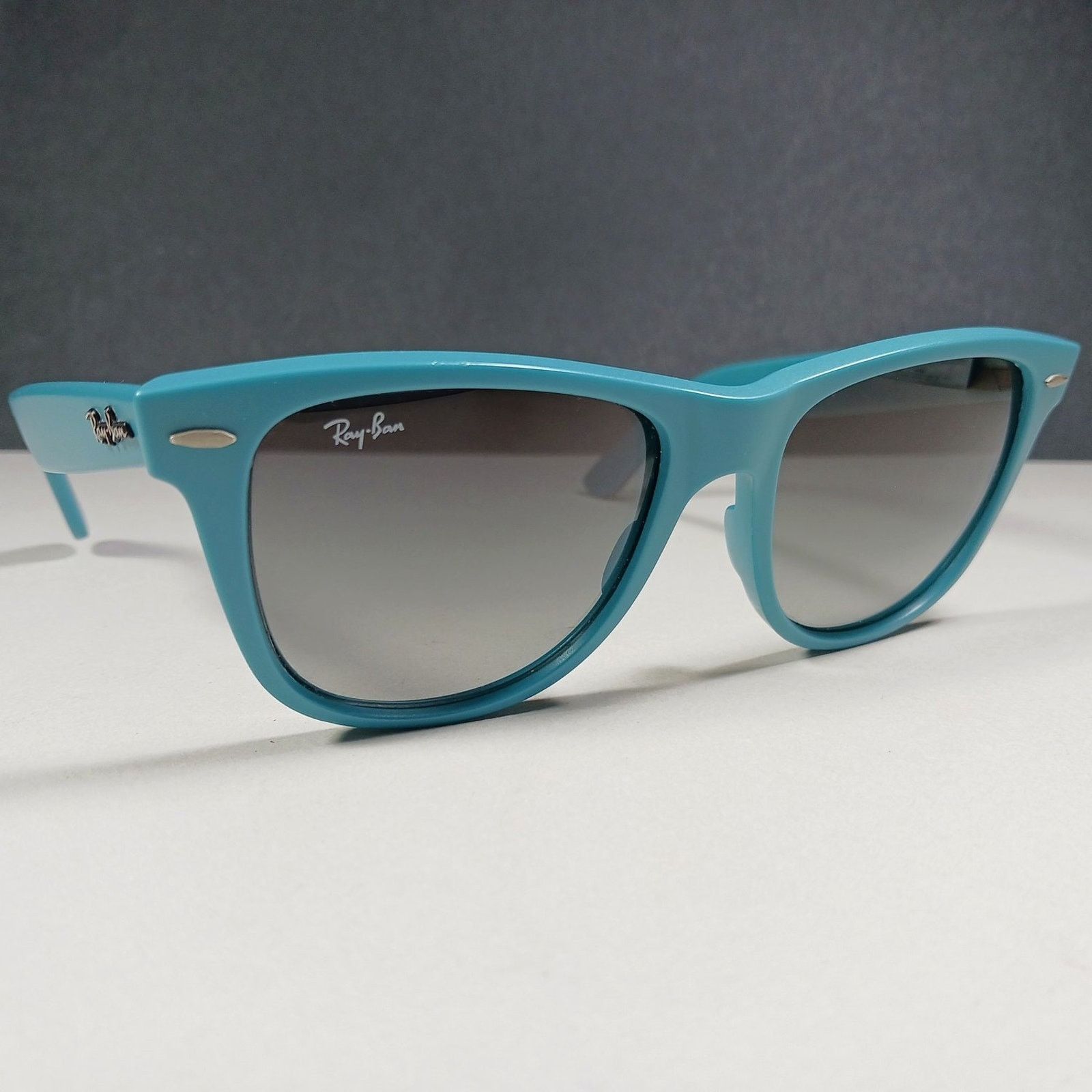 image of Rayban Ray Ban Rb 2140 Teal Wayfarer Sunglasses W/gradient Lenses in Green, Women's