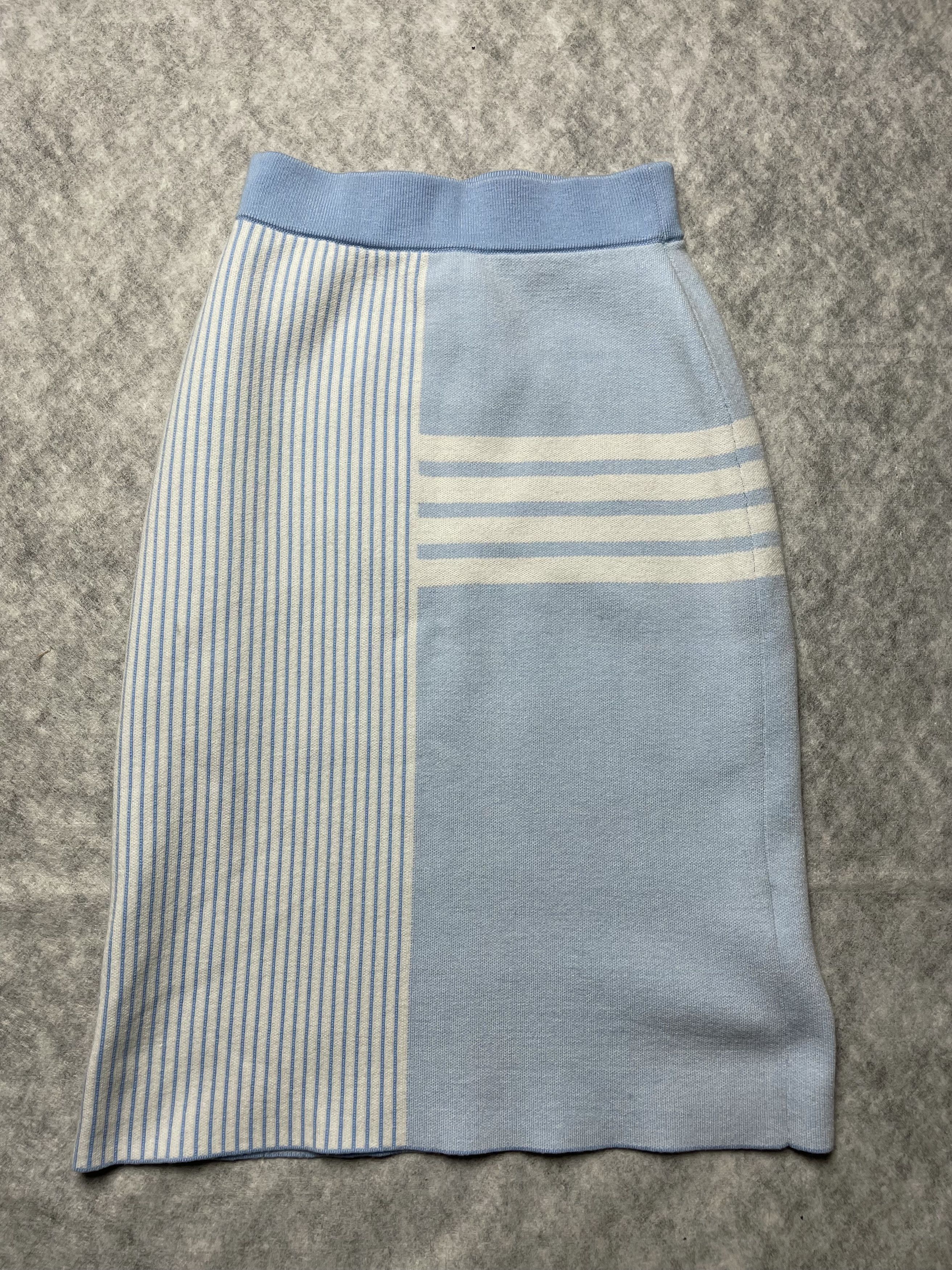 Thom Browne Thom Browne Blue Wool Knit Midi Skirt EU38 /0 Size 26" / US 2 / IT 38 - 5 Thumbnail